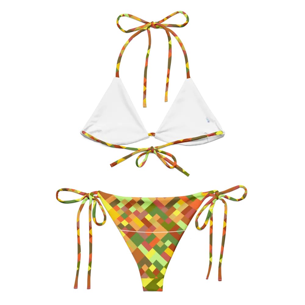 Colorful Mosaic Pattern Design String Bikini - v2 product image (6)