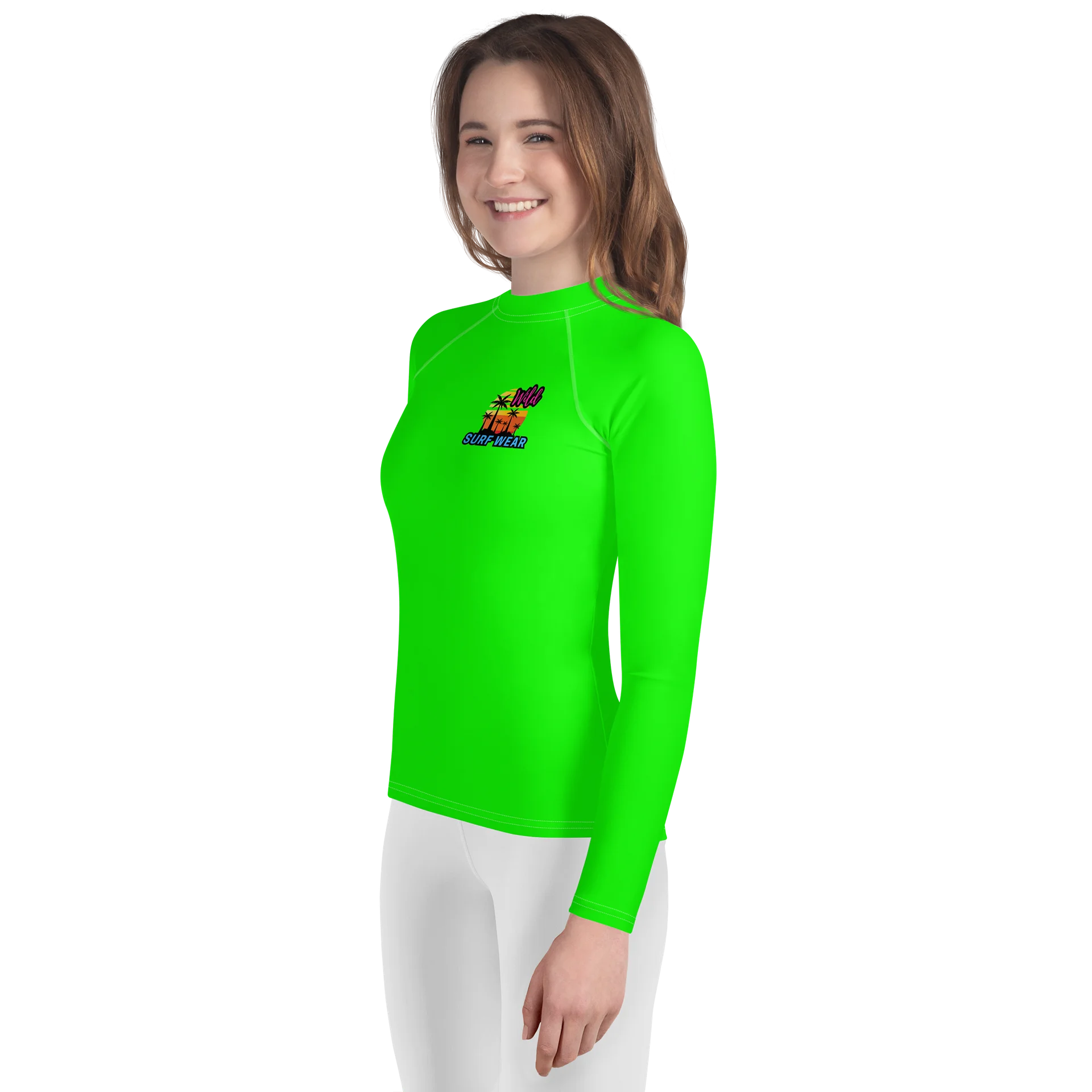 Wild Green Neon Youth Rashguard product image (4)