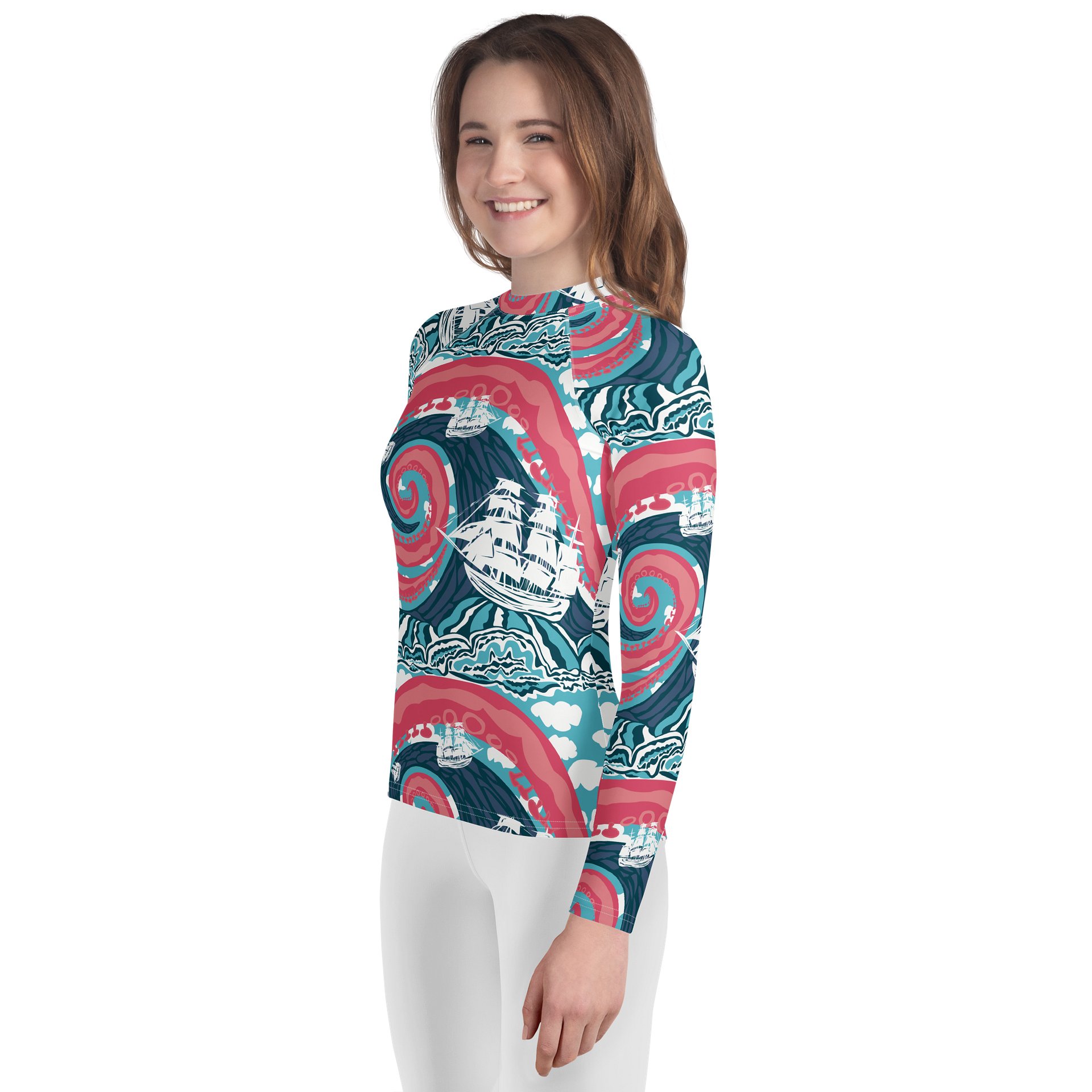Kraken Nautical Adventure Youth Rash Guard product image (3)