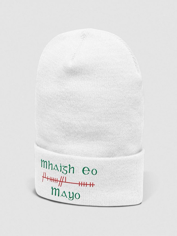 Mayo/Maigh Eo, Ogham Orthodox Style Ogham embroidered Cuffed Beanie product image (6)