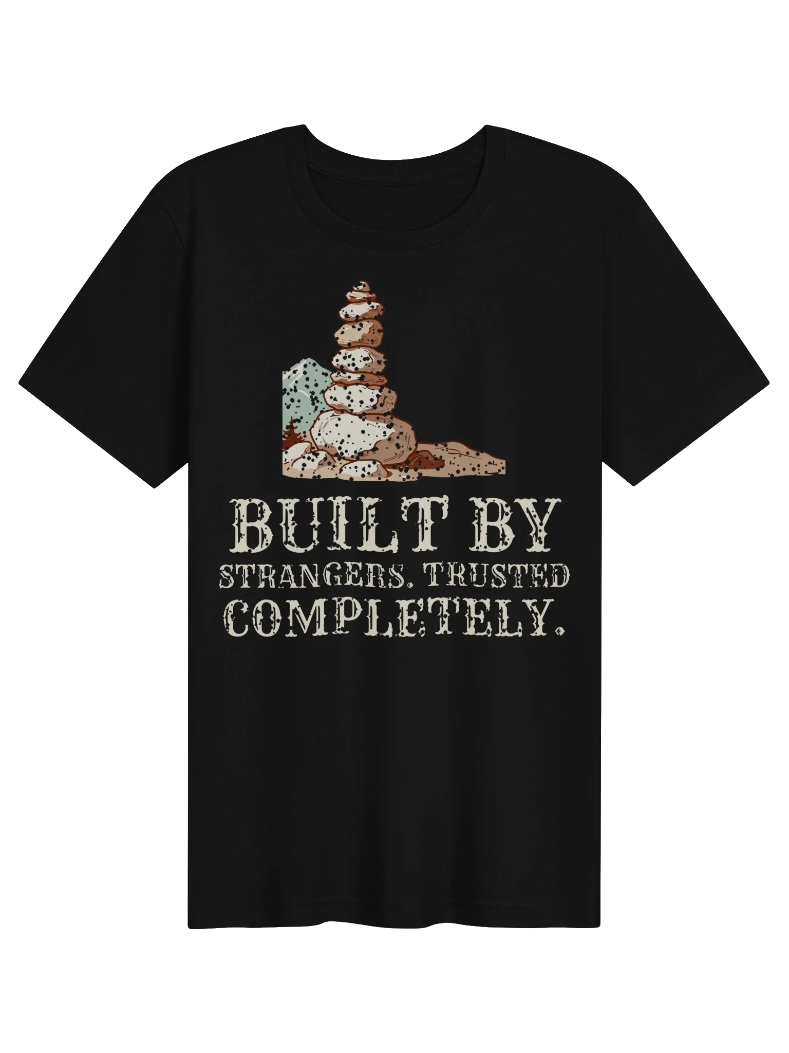 Built by Strangers unisex tee in Black