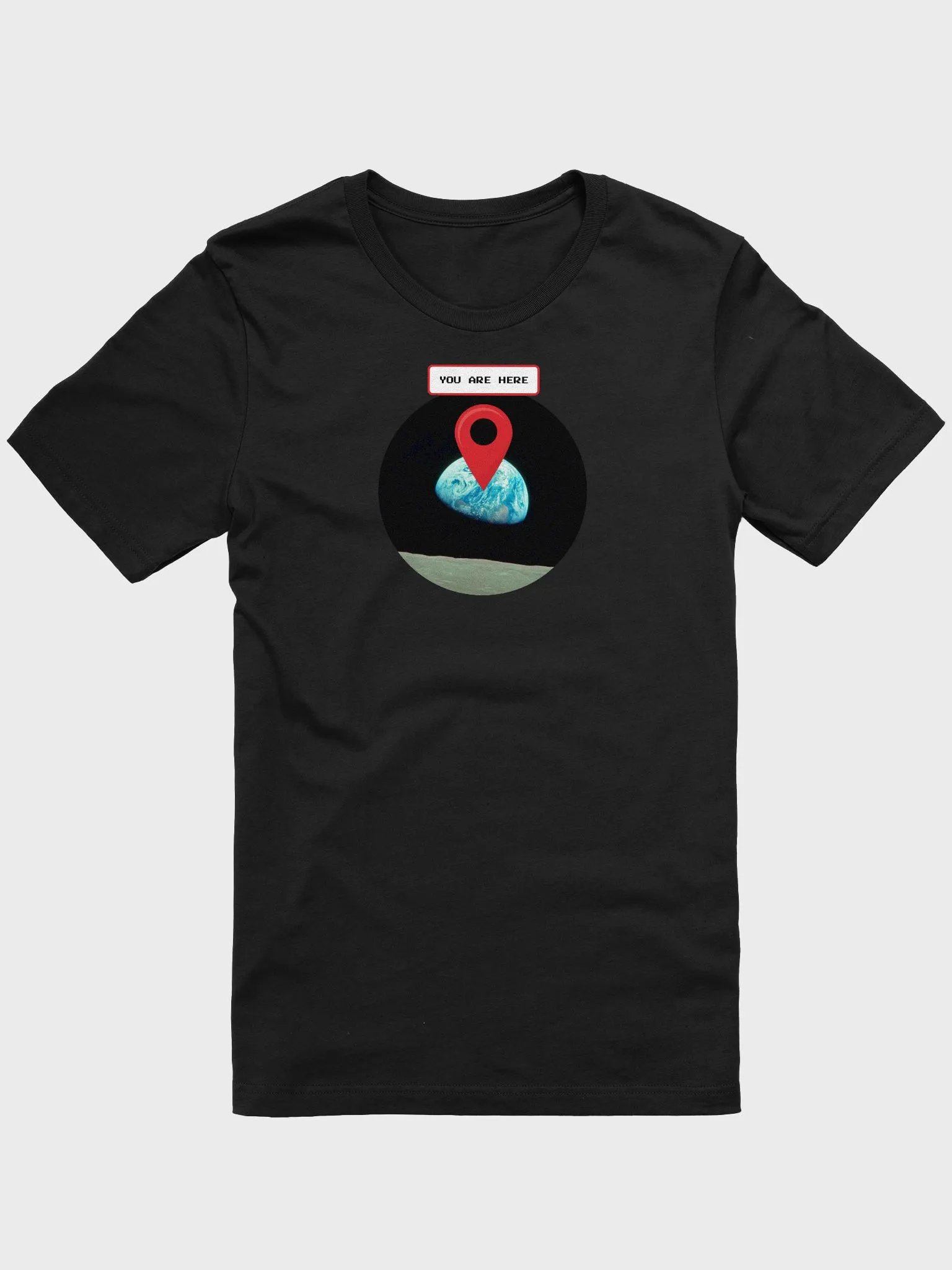 You are here: Earthrise. NASA Apollo 8 — Short-Sleeve Unisex T-Shirt, Space T-Shirt product image (5)
