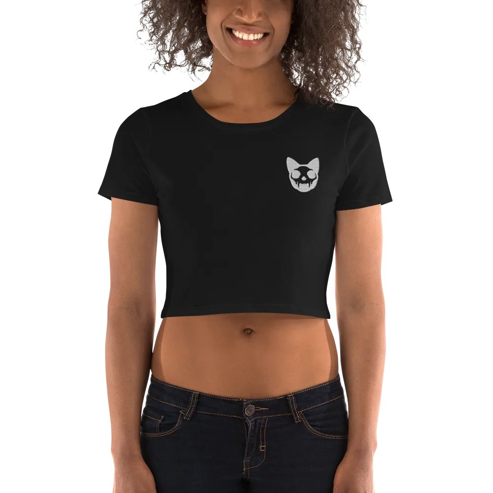 Cat Skull Embroidered Crop product image (2)