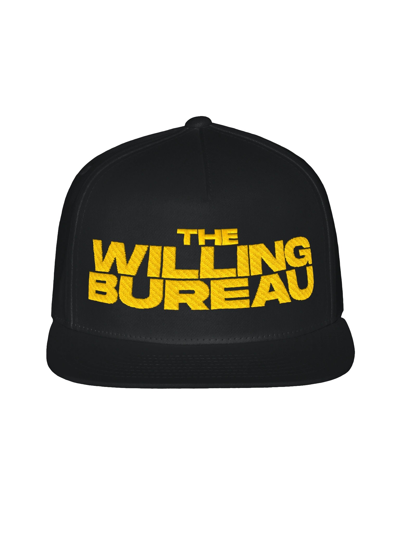 THE WILLING BUREAU Gold Bold Font Flat Snapback Hat product image (1)