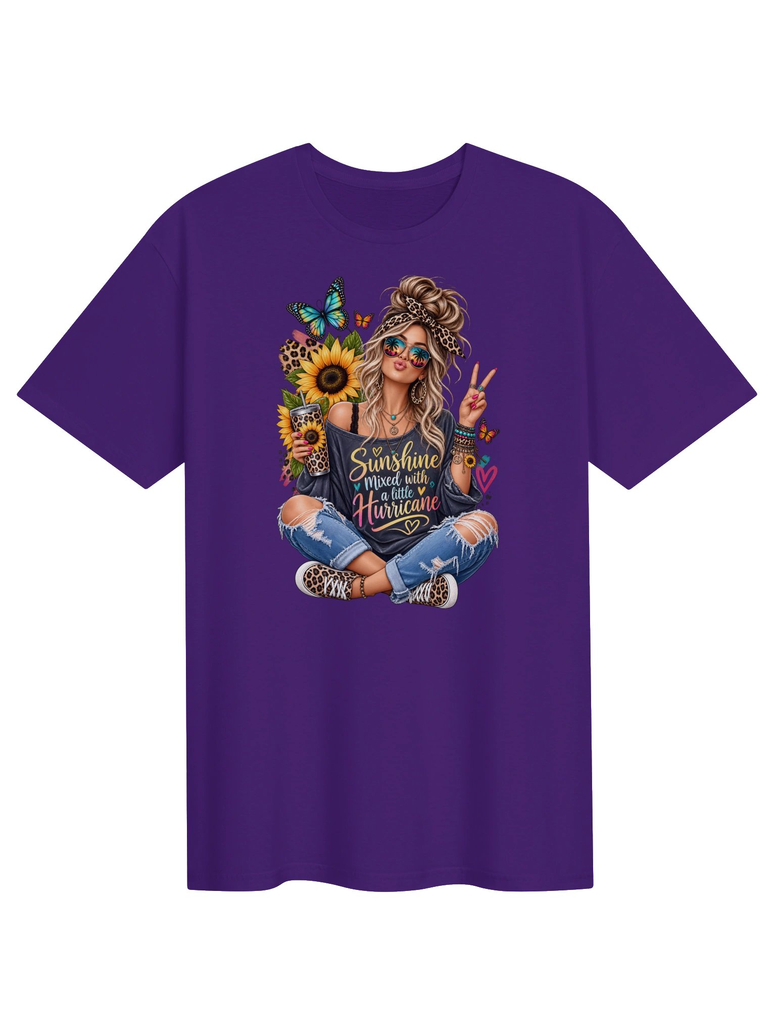 Sunshine Mixed With a Little Hurricane – Women’s T-Shirt product image (2)