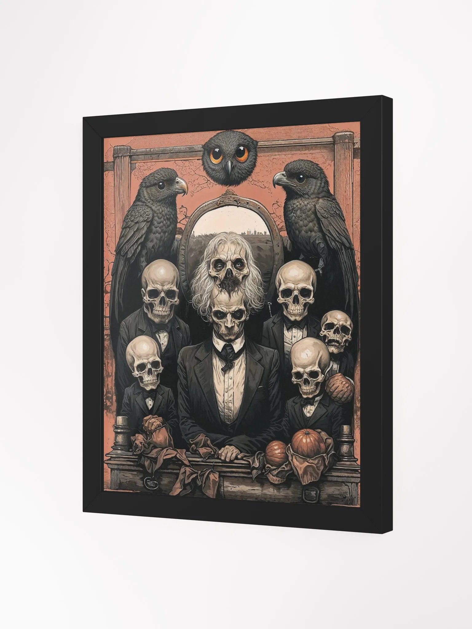 Skull-Faced Surreal Framed Print product image (12)