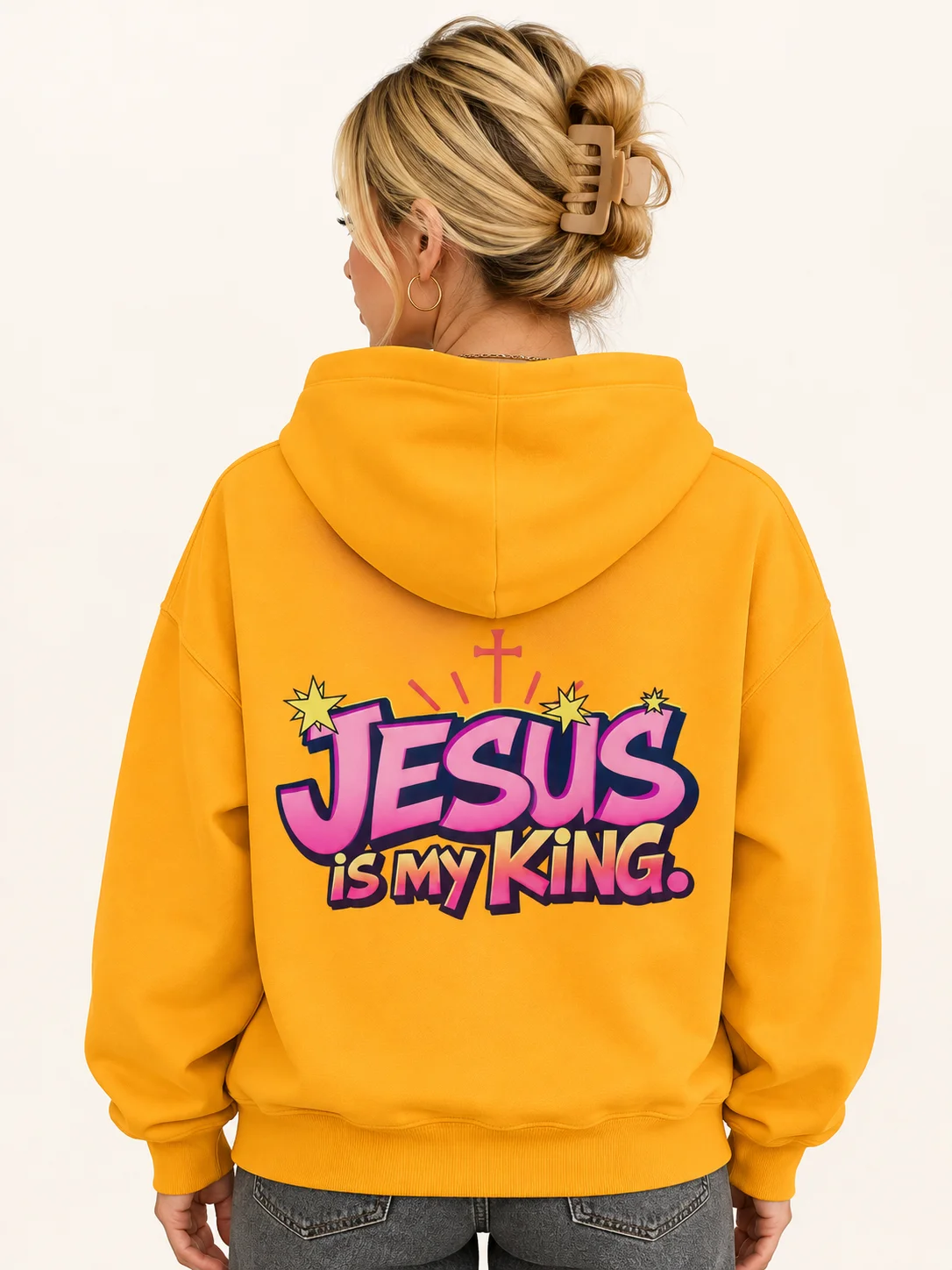 Jesus Is My King Faith Statement Hoodie product image (6)