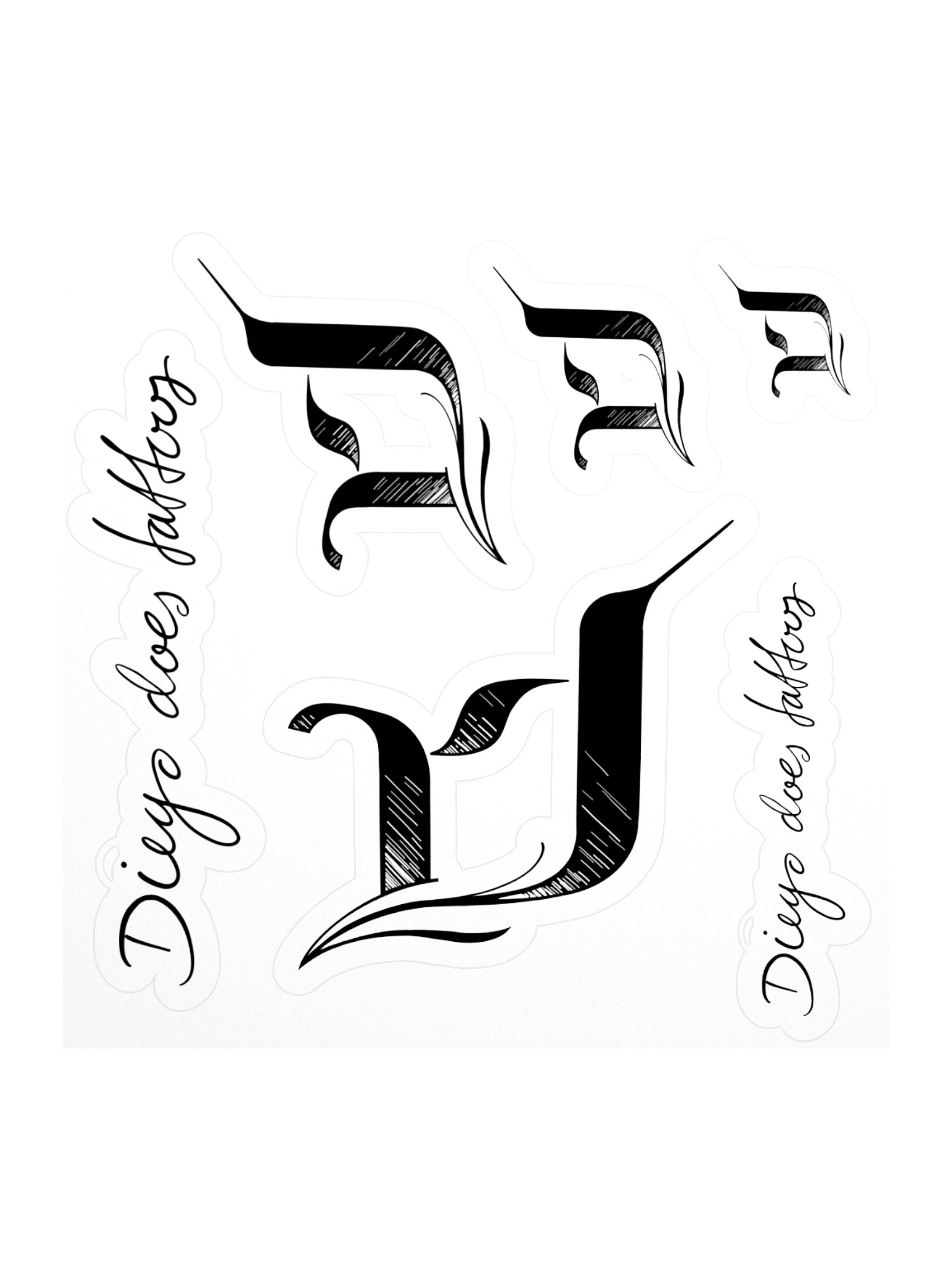 Diego Does Tattoos sticker sheet product image (2)