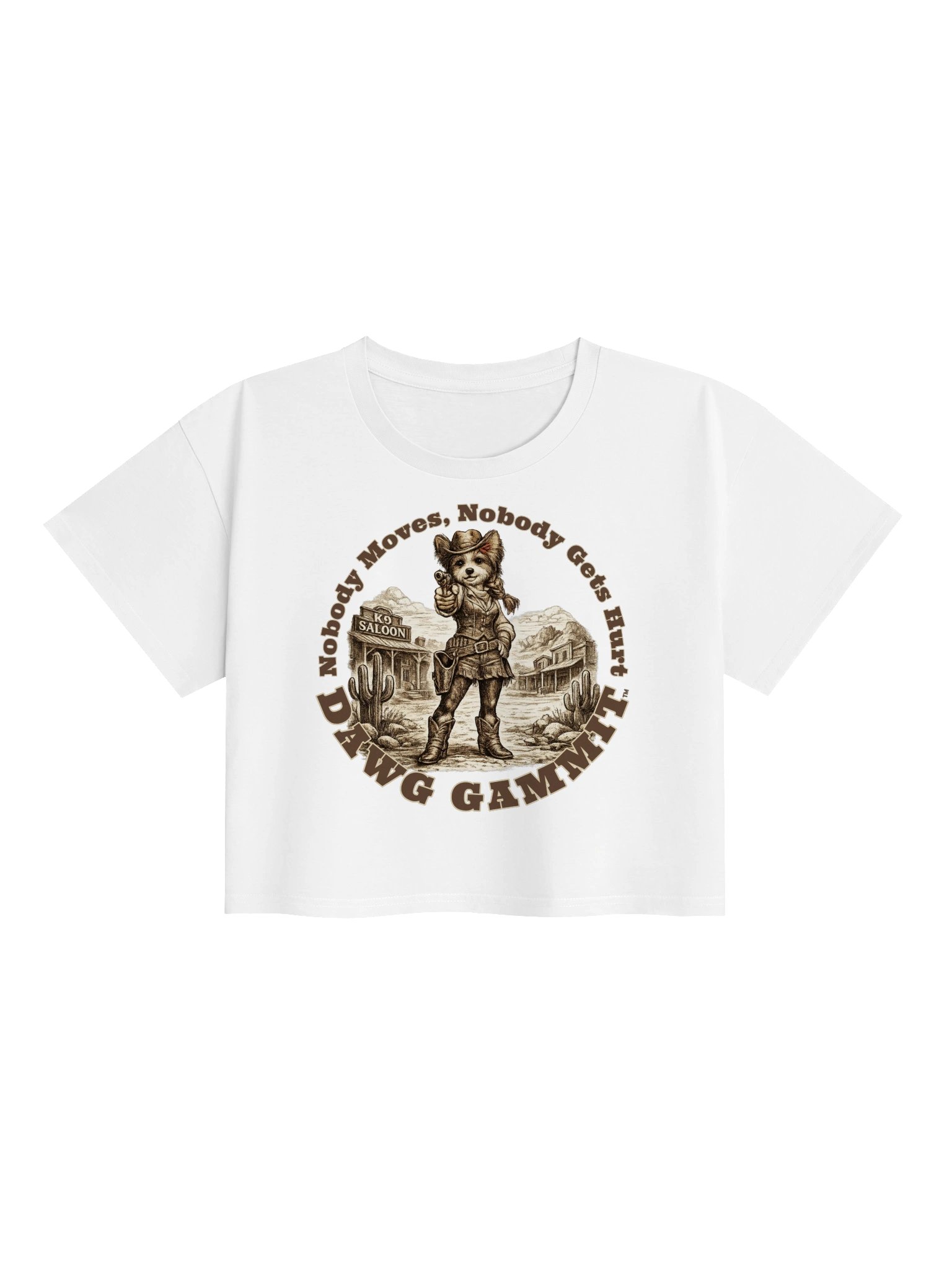 DAWG GAMMIT™ Nobody Moves Womens Crop Top product image (3)
