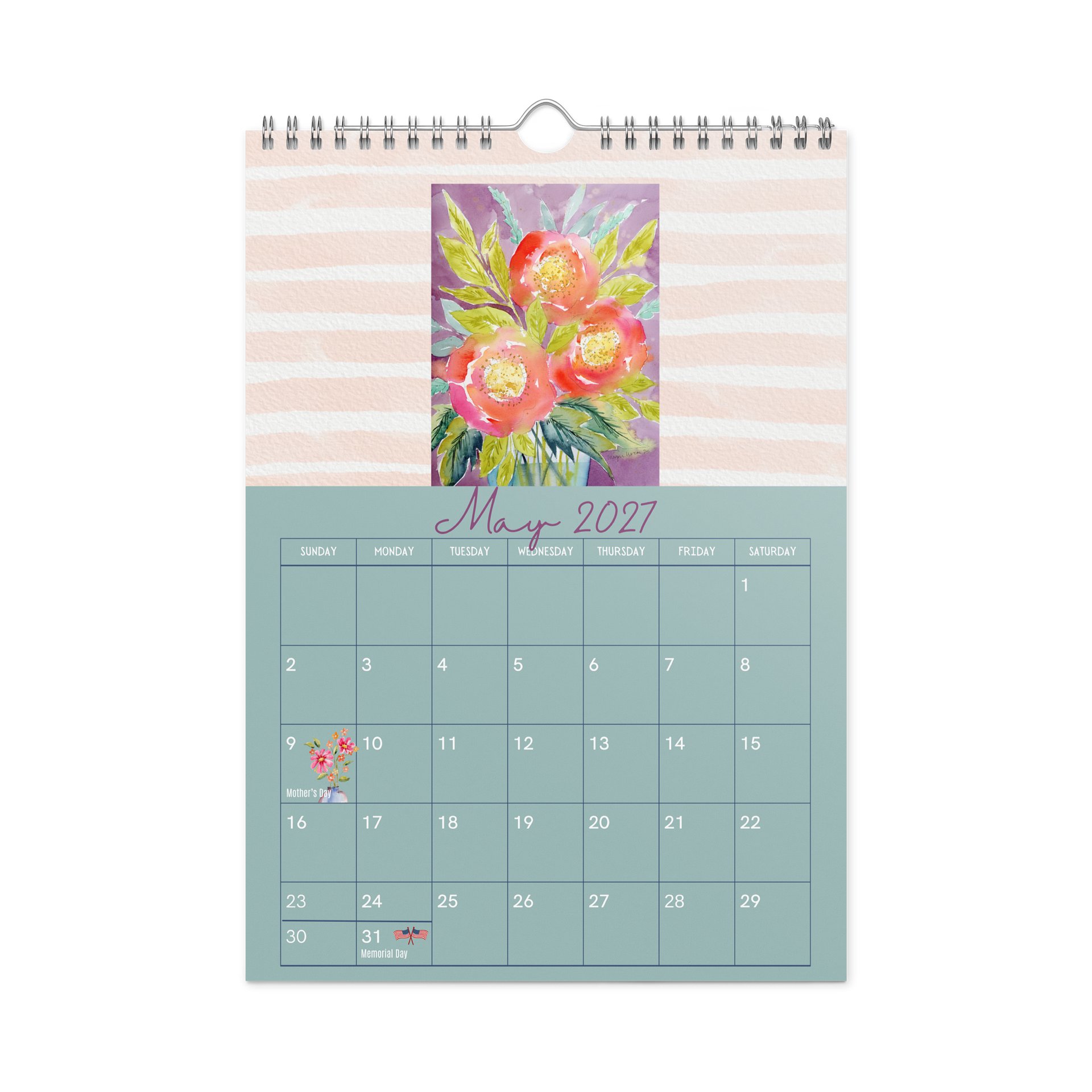 Bloom Through the Seasons: A Watercolor Calendar (July 2026 - June 2027) product image (11)