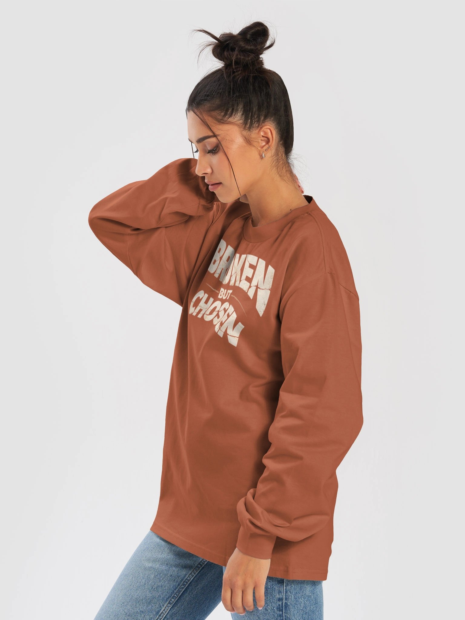 Broken But Chosen Marble Unisex Long Sleeve Shirt product image (4)