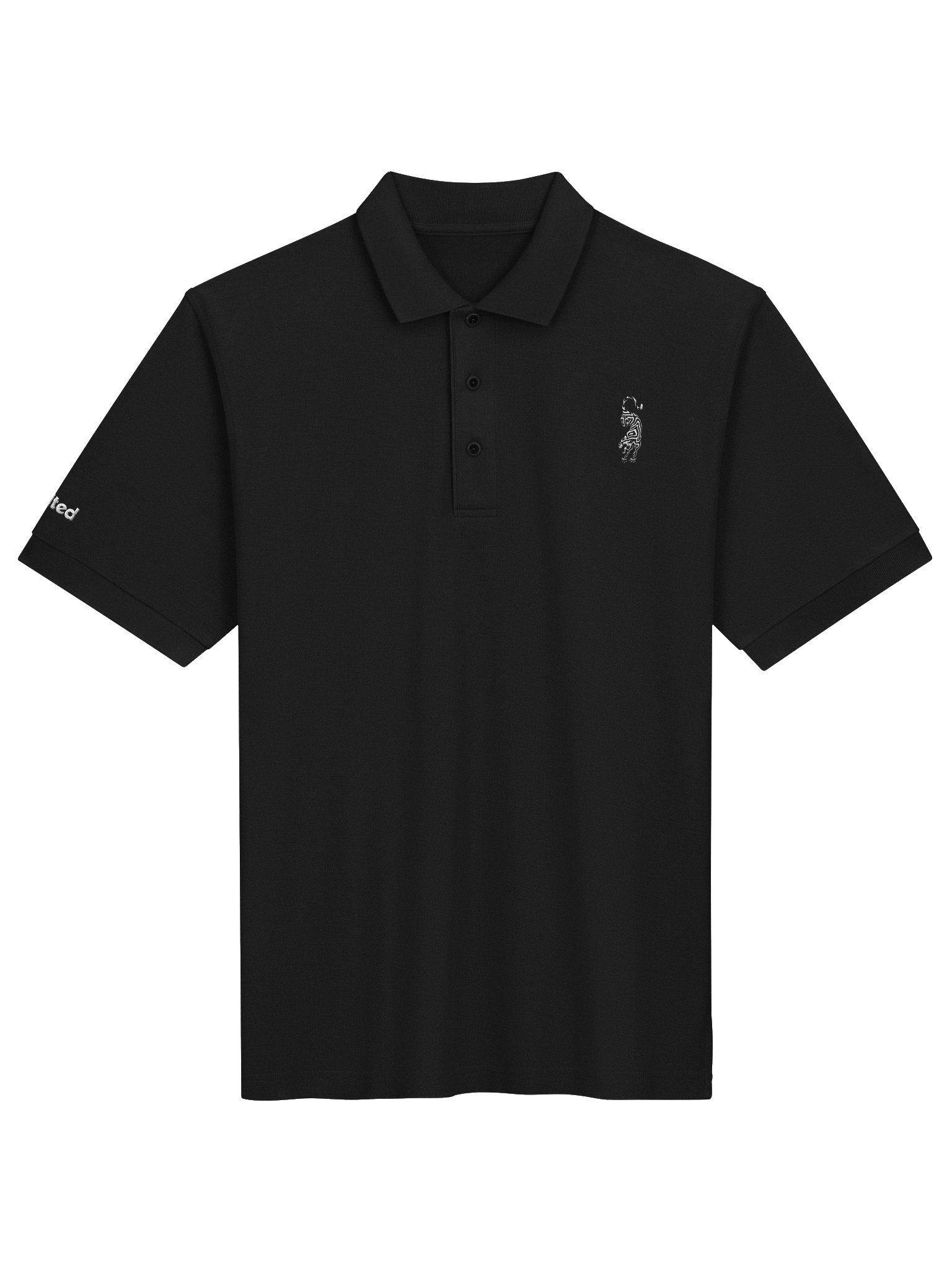 MELTED TIGER STYLE GOLF SHIRT - BLACK product image (1)
