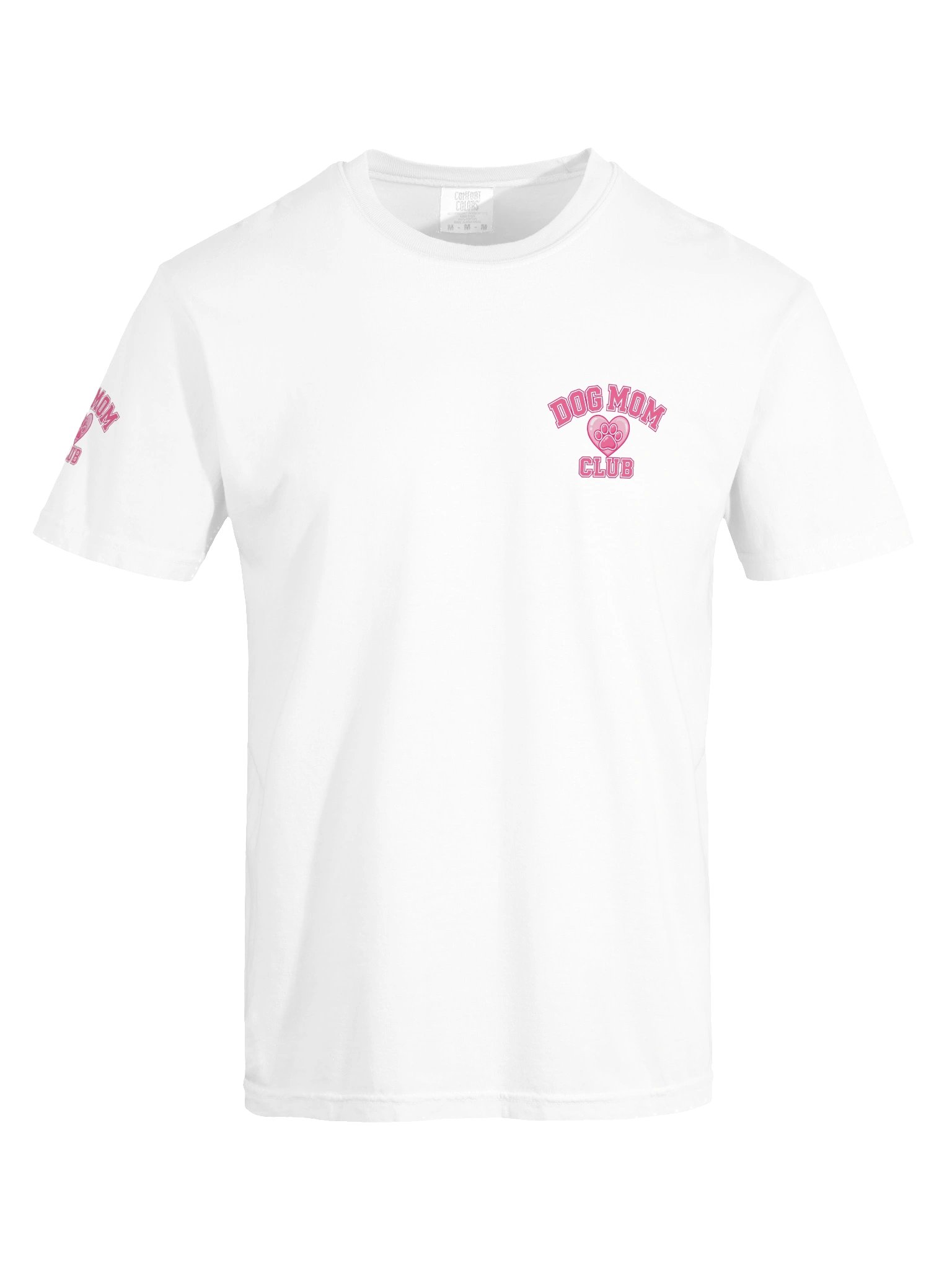 Dog Mom Club Pocket Tee | Paw Heart Sleeve T-Shirt product image (46)