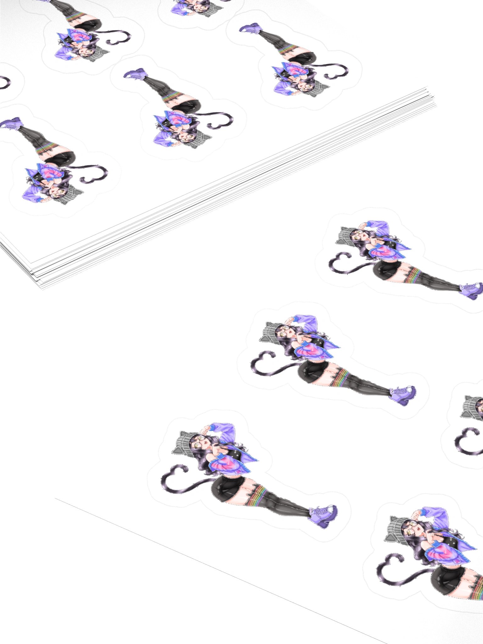 Curlicue Stickers (White) product image (4)