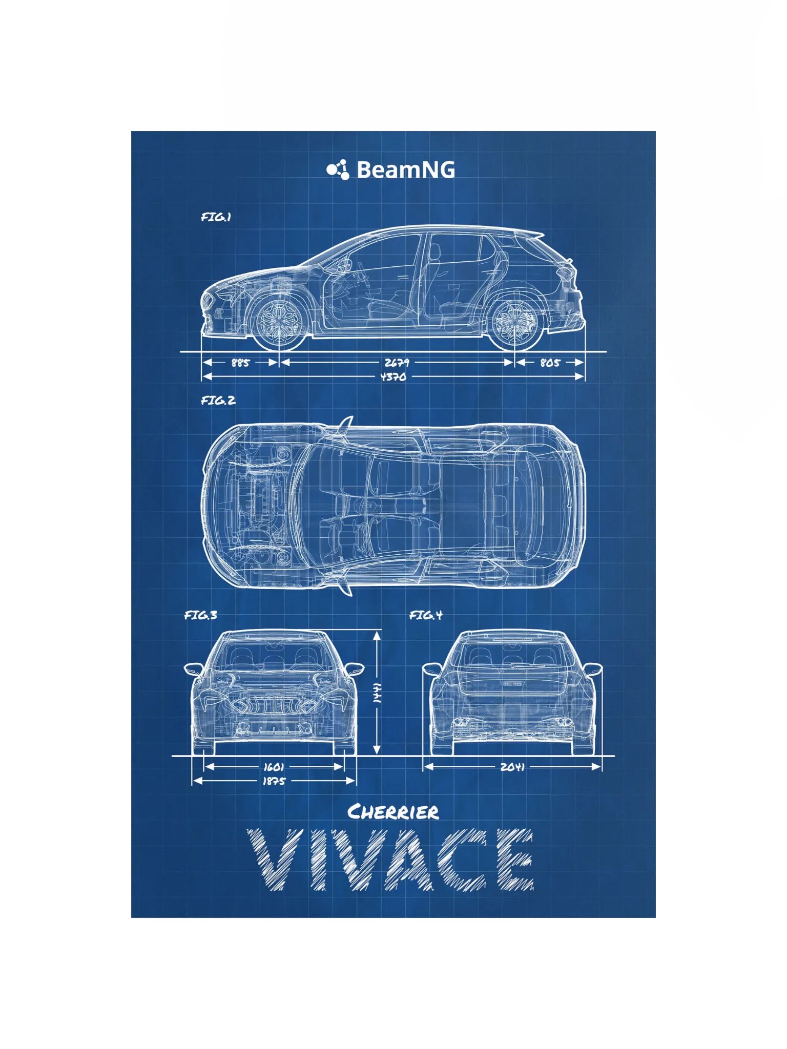 Cherrier Vivace Blueprint Poster product image (2)