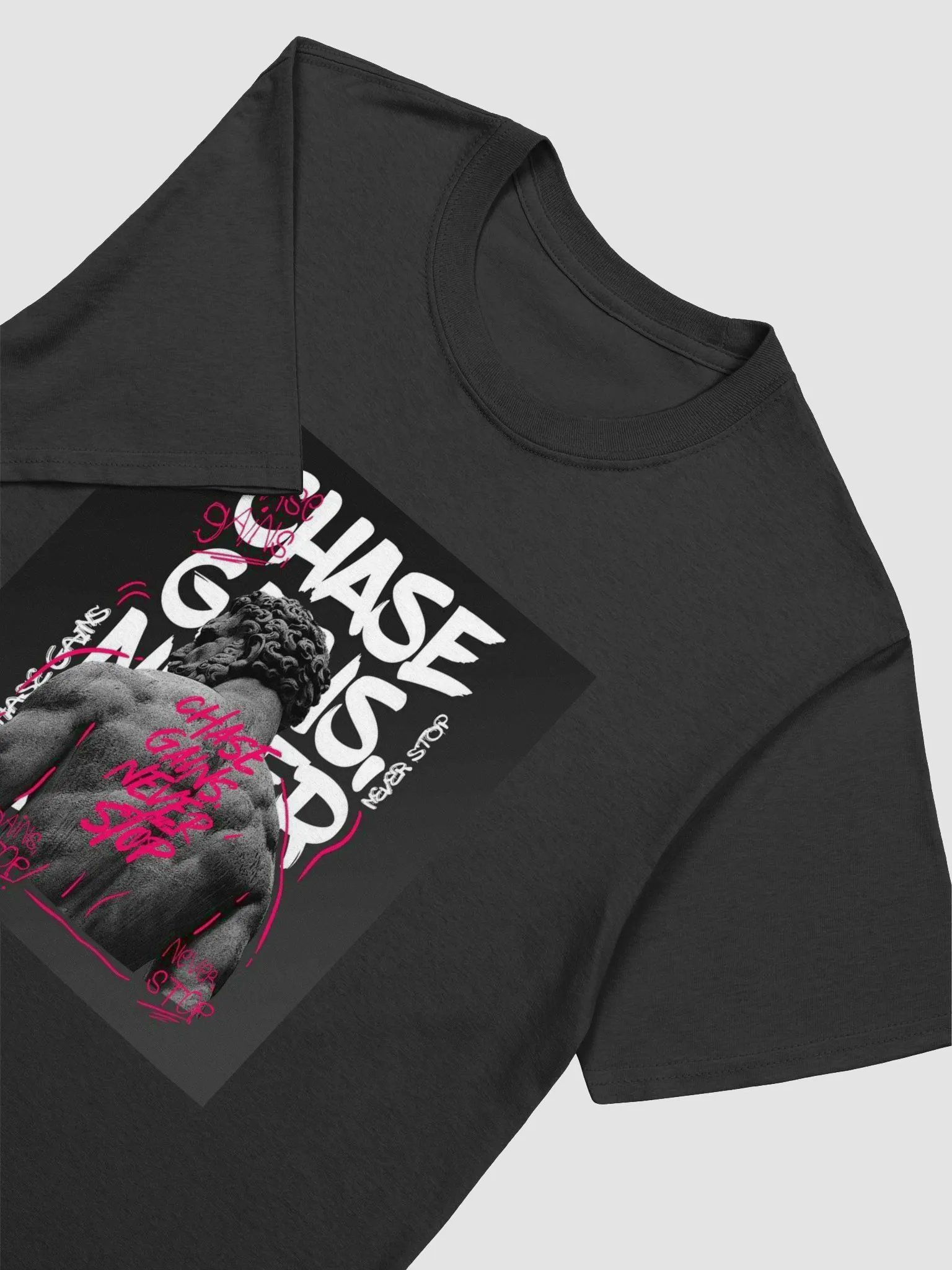 Chase Gains Motivational Statue T-Shirt product image (1)