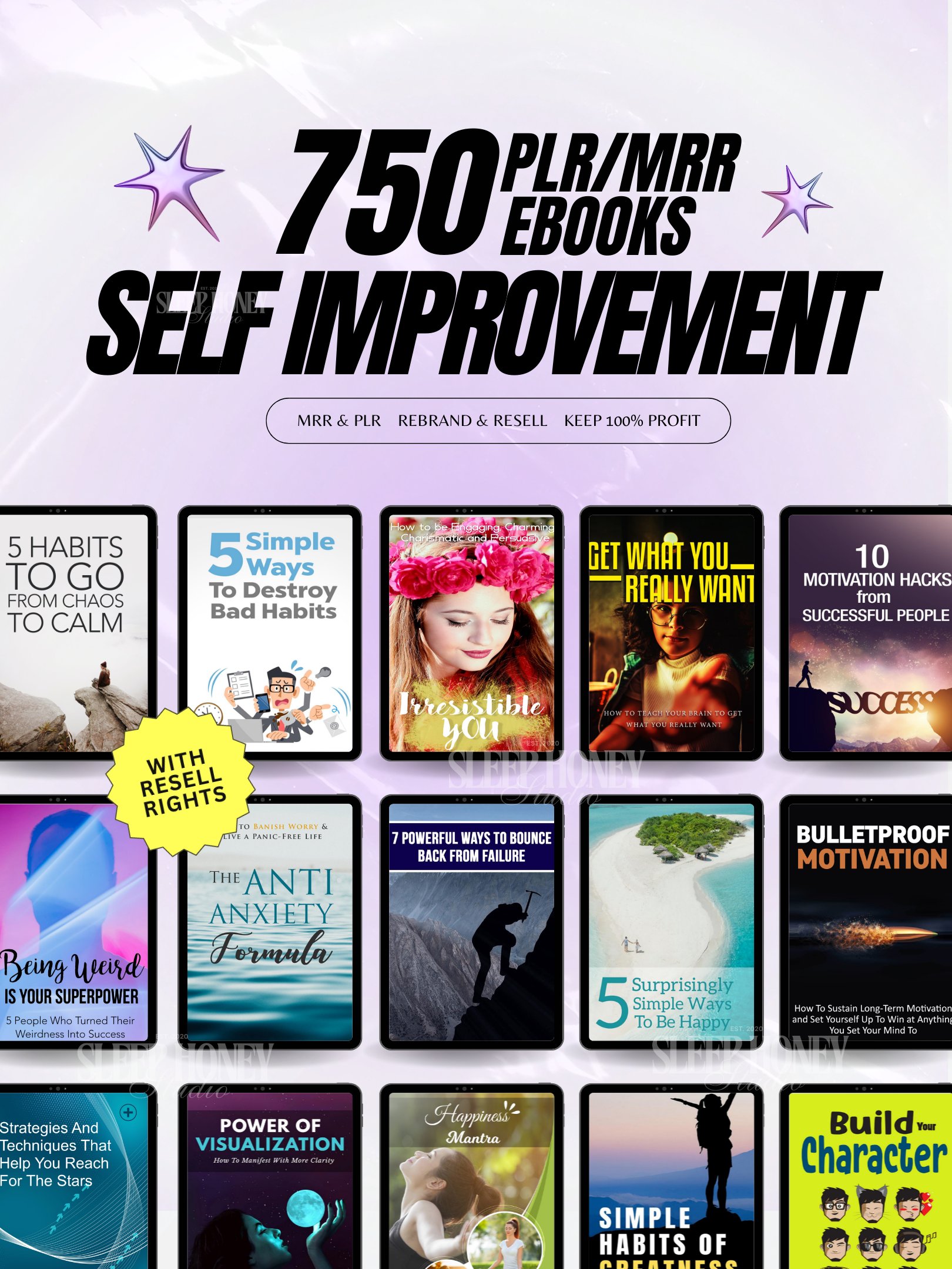 Self Improvement Bundle 750 Digital Books With Resell Rights product image (2)