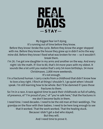 Day 140 Quote: I’m 26 and some nights the math keeps me up. 
One daughter here, one on the way, and all I can think is: I nee...