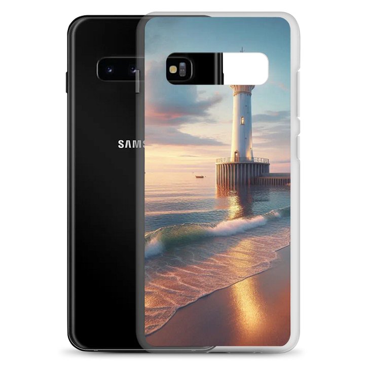 Sunset Lighthouse Clear Samsung® Case | AI Design product image (20)