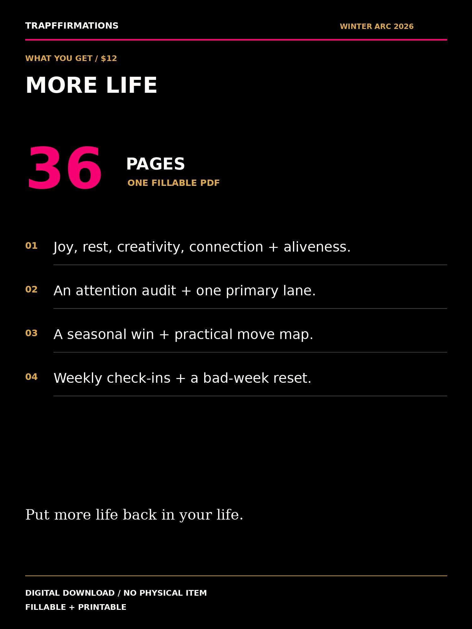MORE LIFE | Winter Arc 2026 Arc Pack product image (3)