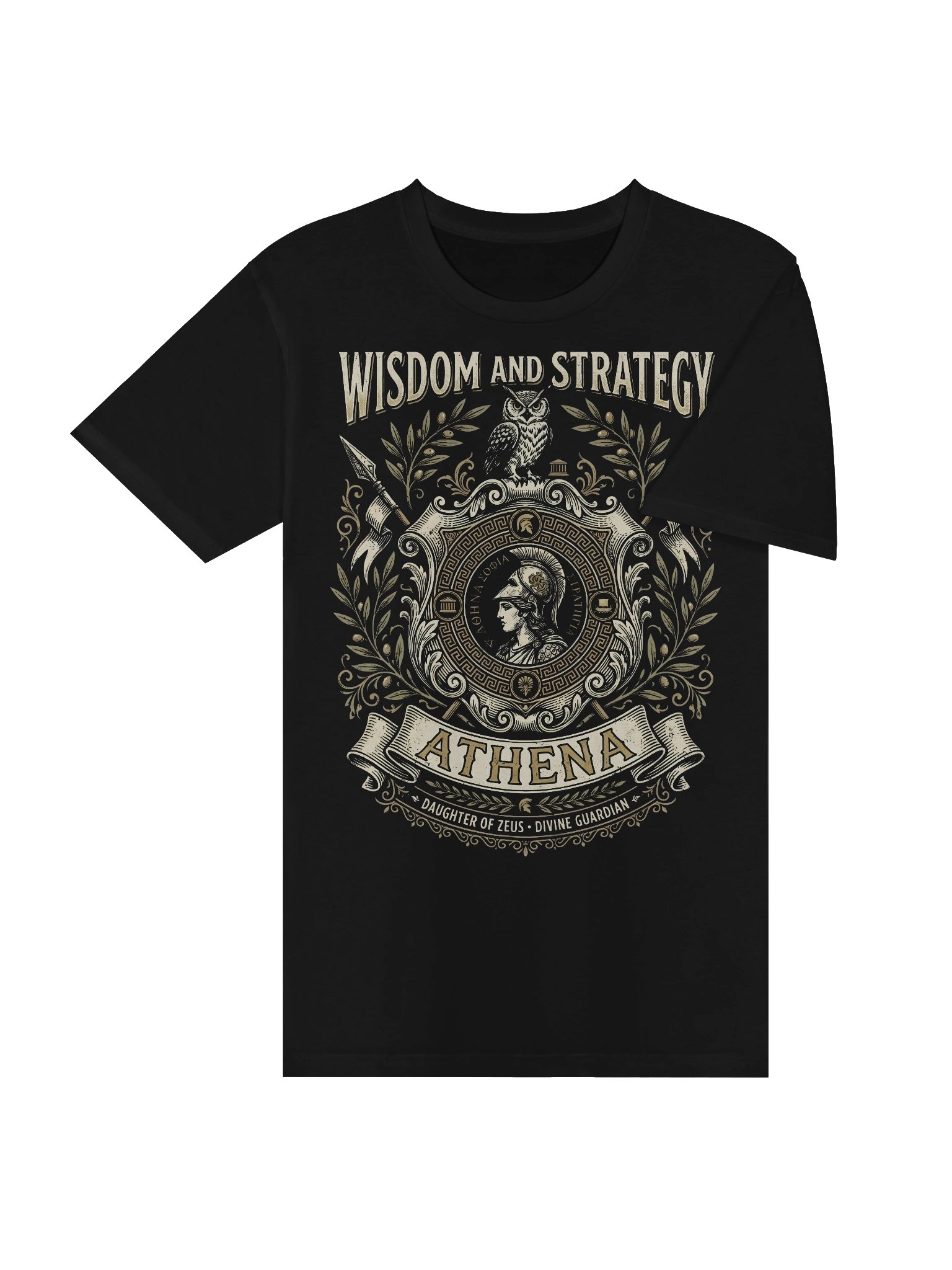 Athena Greek Mythology T-Shirt – Wisdom & Strategy Shirt product image (6)