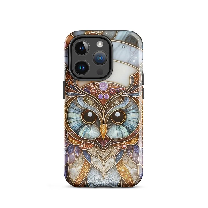 Whimsical Owl Art Tough Magnetic MagSafe® iPhone® 14, iPhone 15, iPhone 16, iPhone 17, Pro, Pro Max, Plus. product image (2)
