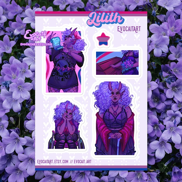 Pride Flag OC Stickers - Bisexual Lilith product image (1)