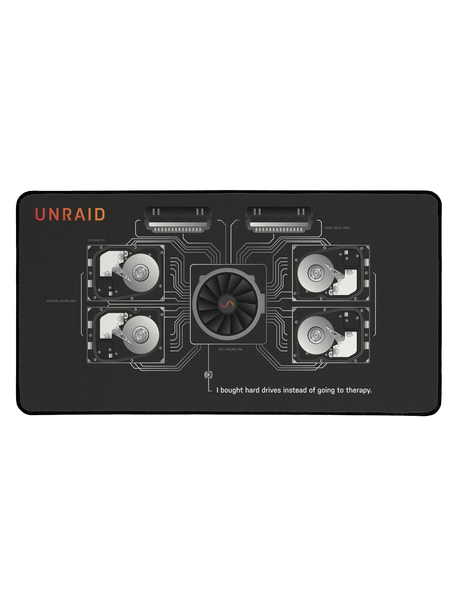 Unraid Command Center Desk Mat (Therapy Edition) product image (1)