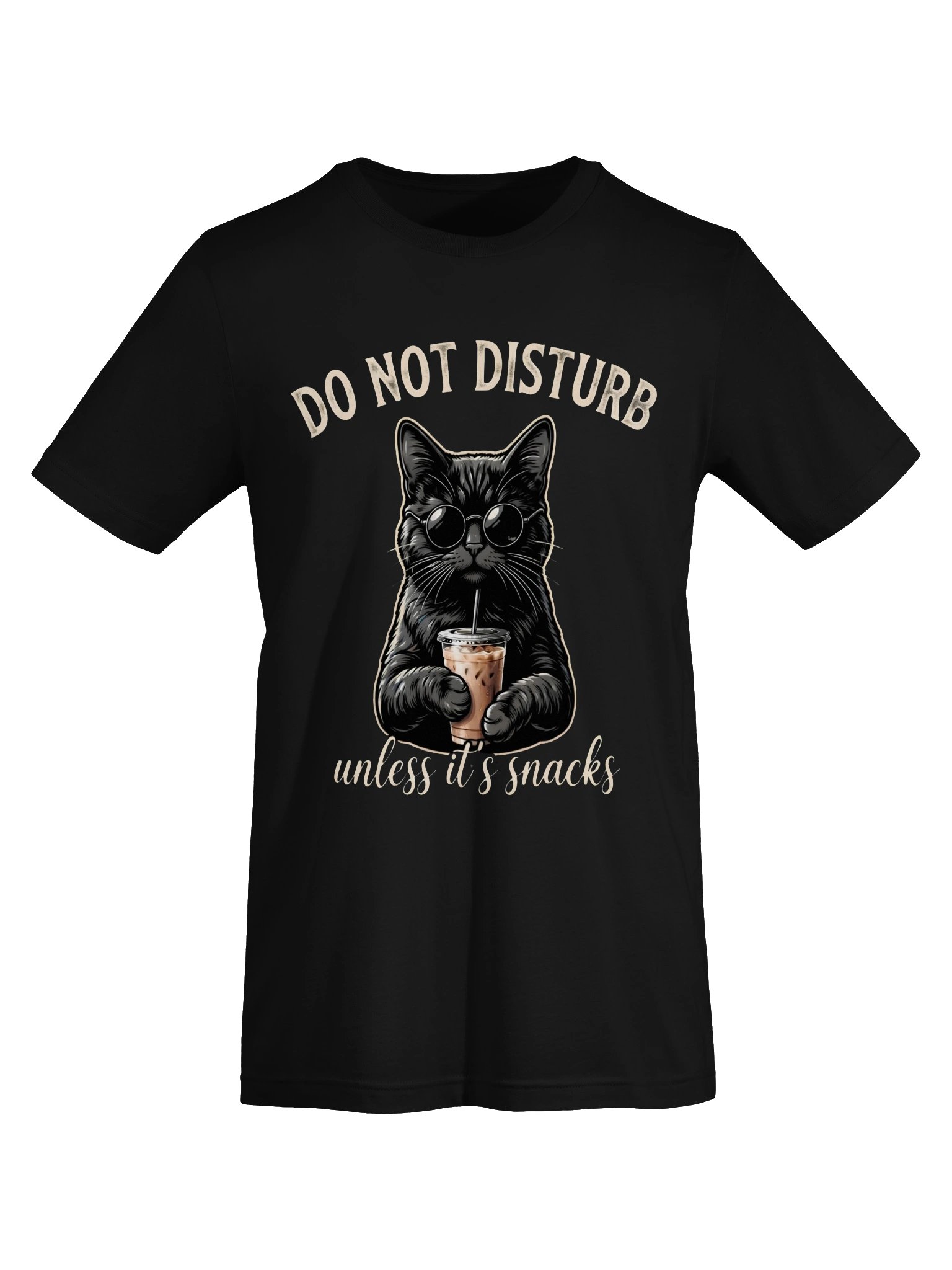Funny Black Cat Snack Lover T-Shirt product image (53)
