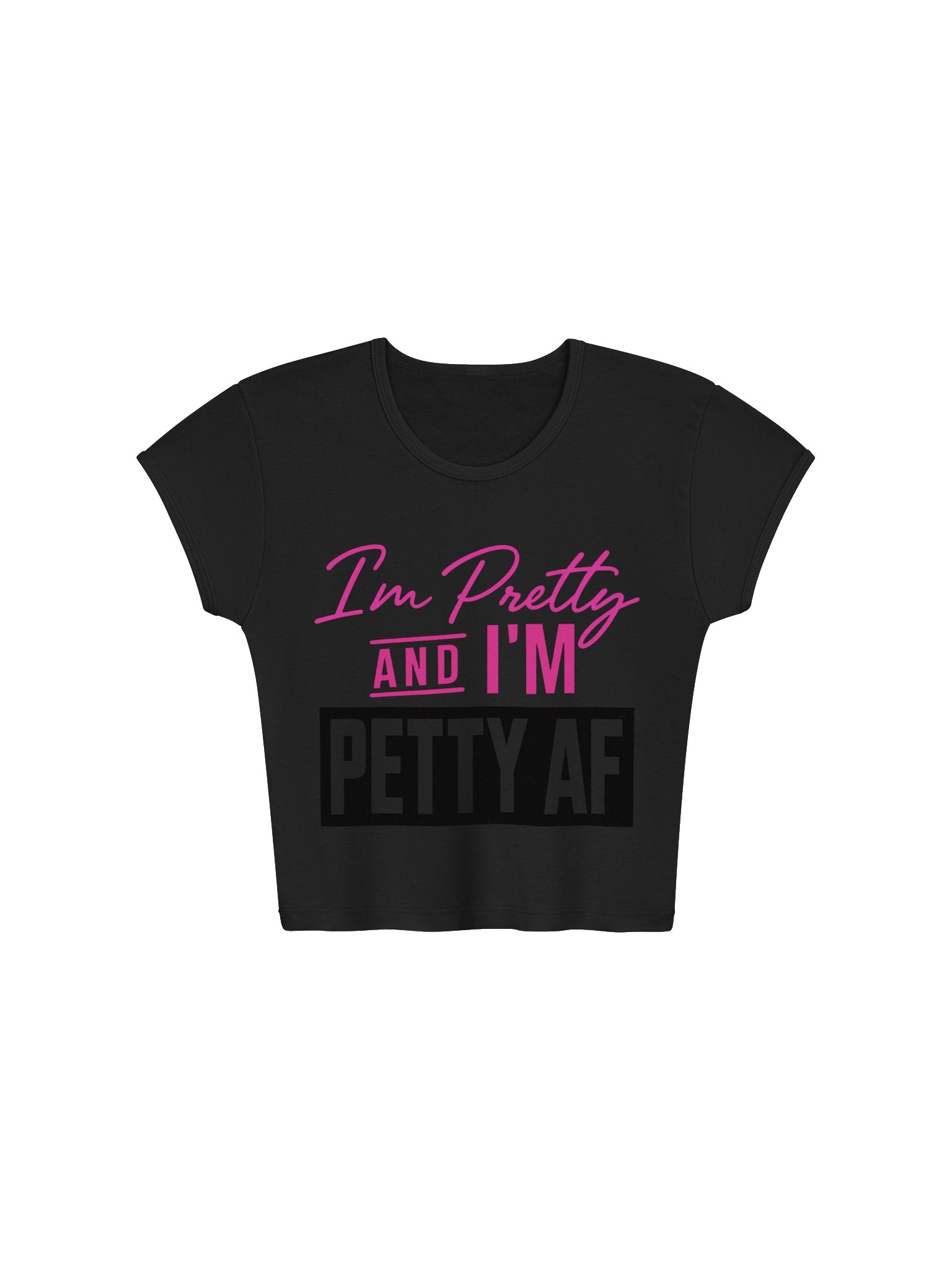 I’m Pretty And I’m Bold Pink Crop Tee product image (3)
