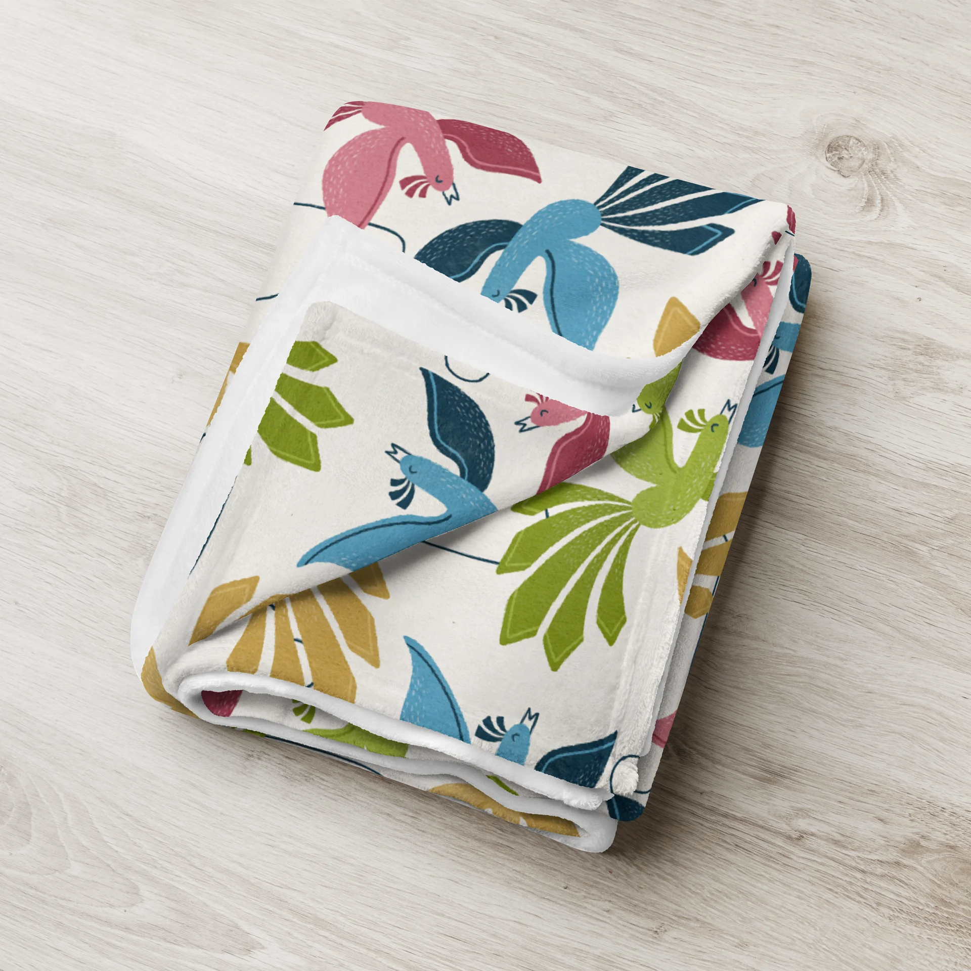Mid-Century Modern Firebirds Throw Blanket product image (3)