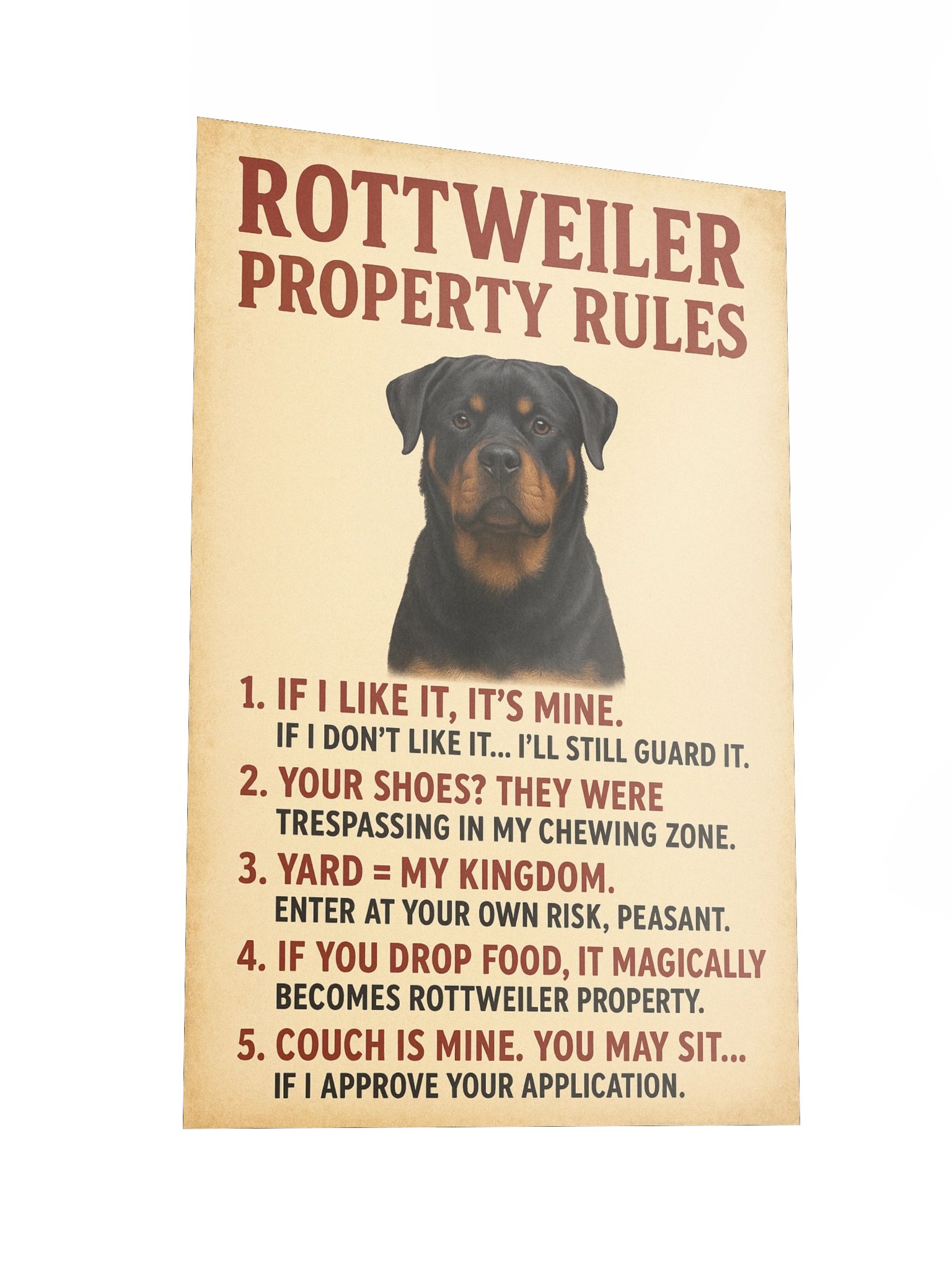 Rottweiler Property Rules Poster product image (4)