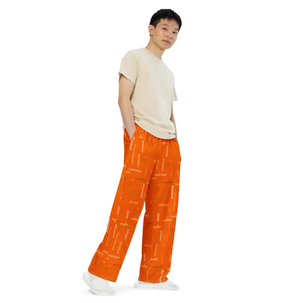 different perspectives orange PANTS product image (4)