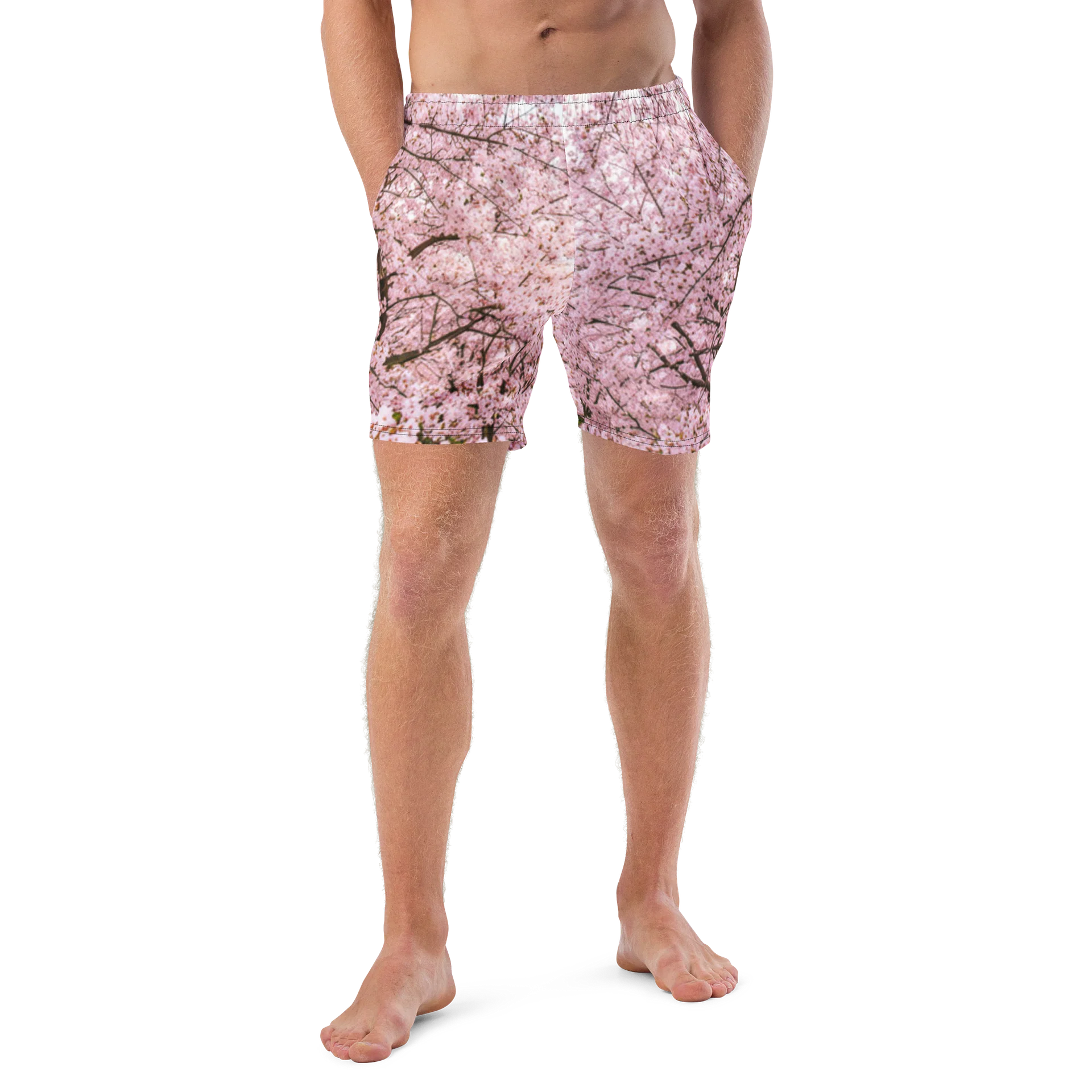 Men's Cherry Blossom Swim Trunks | Japanese Sakura Beach Shorts product image (4)