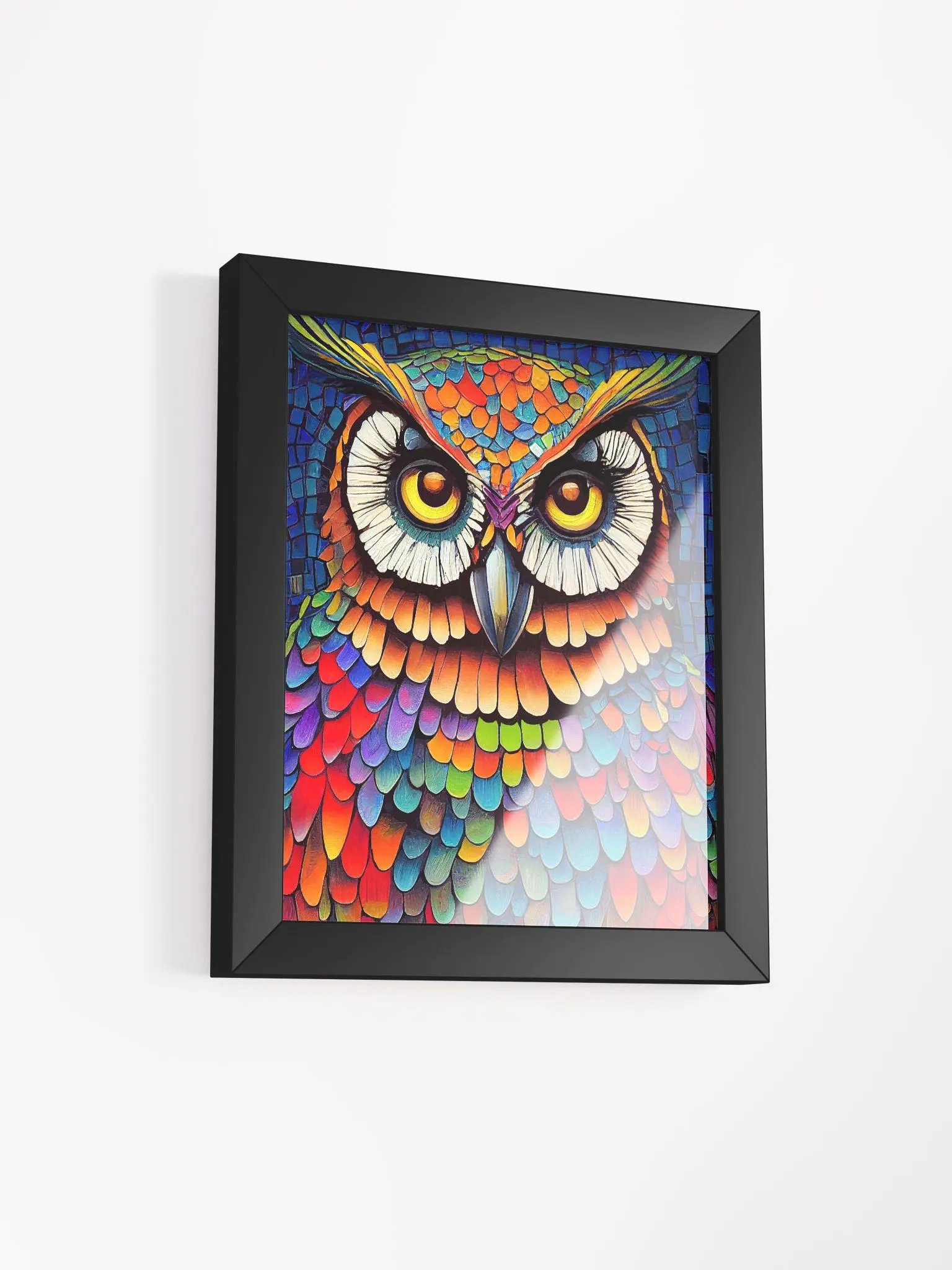 Colorful Owl Portrait – Mosaic Studio Framed Print product image (2)