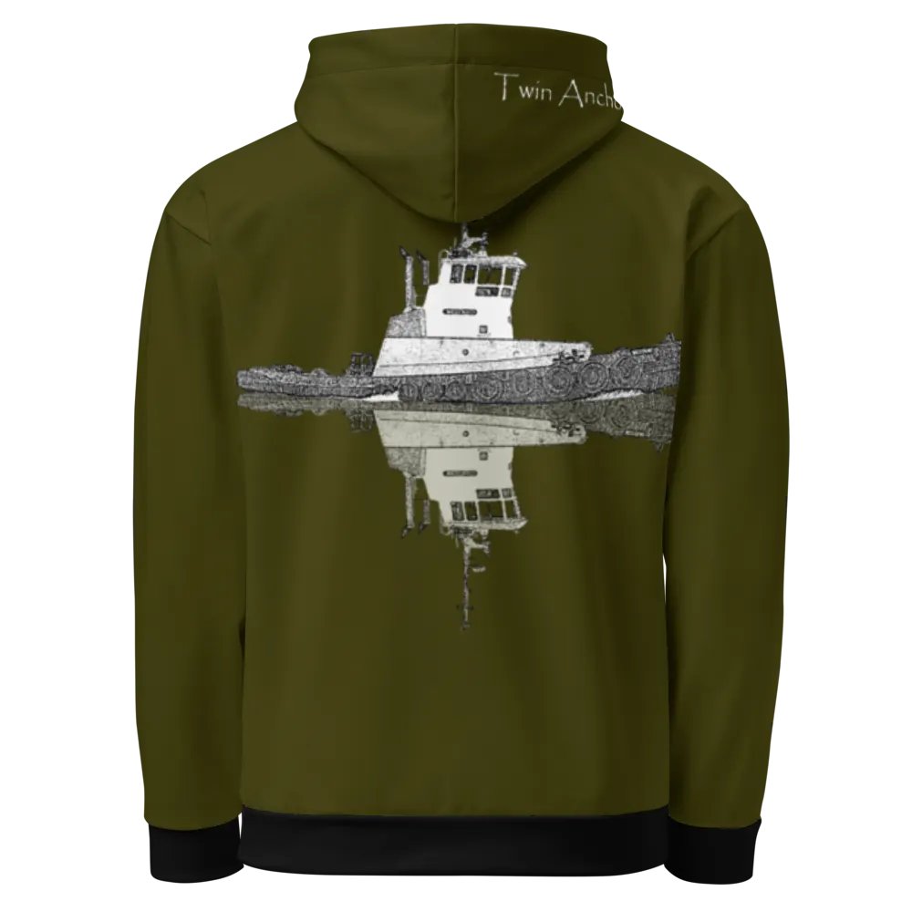 Tug Westrac & Reflection (Green) – Performance Marine Wear | Twin Anchor Apparel North Current Line product image (3)