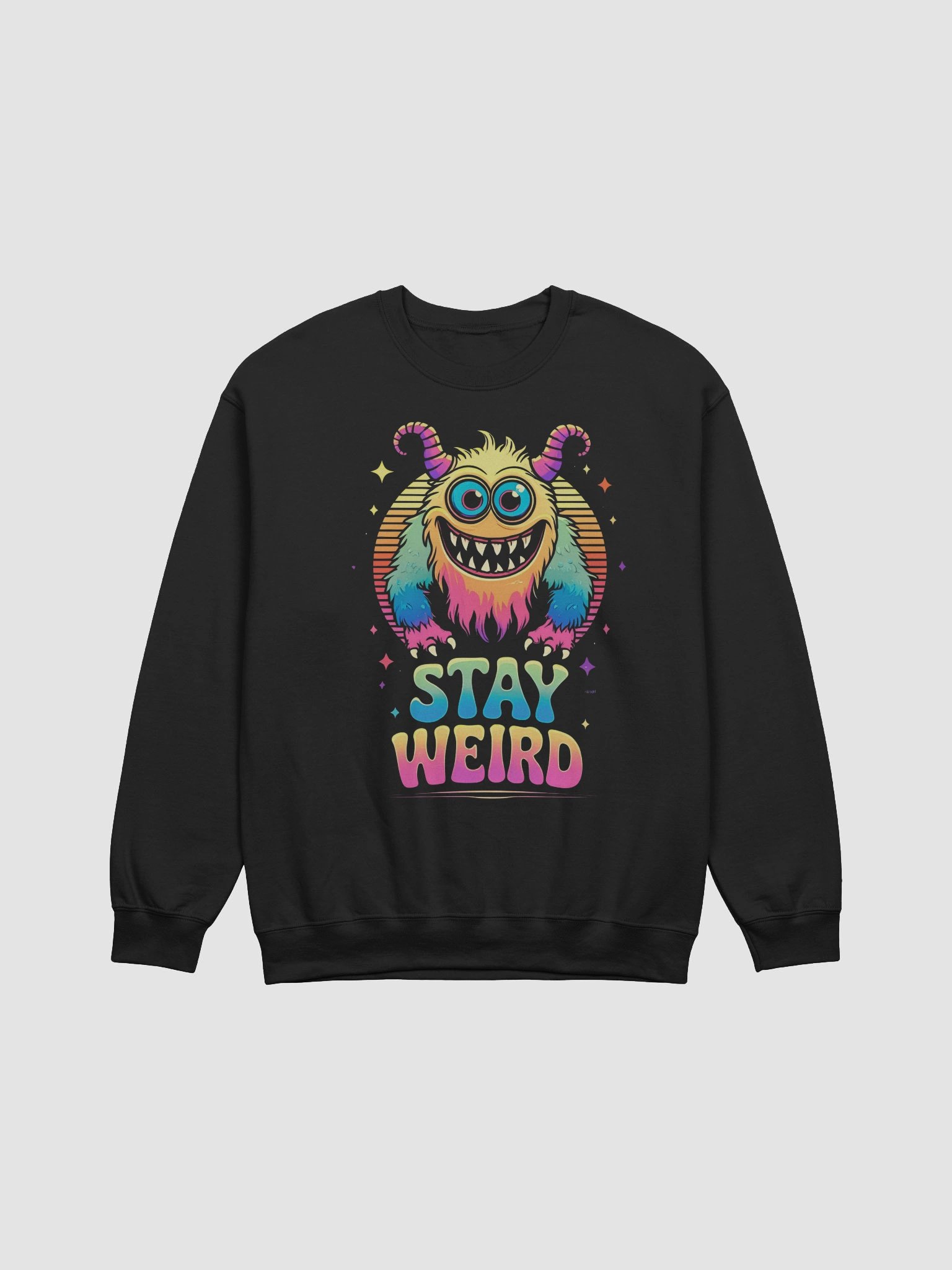 Colorful Monster 'Stay Weird' Crewneck Sweatshirt product image (2)