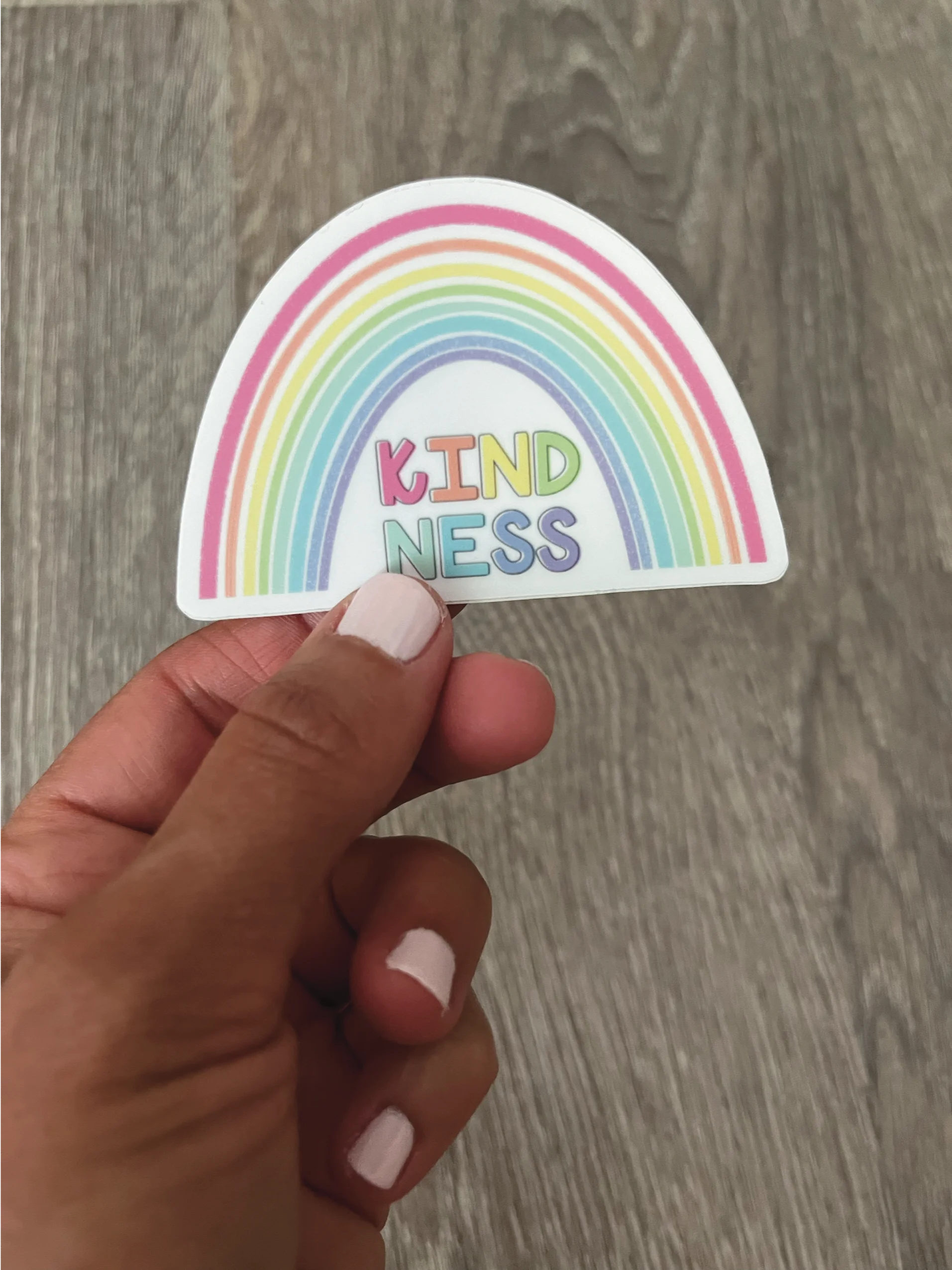 kindness rainbow vinyl sticker product image (2)
