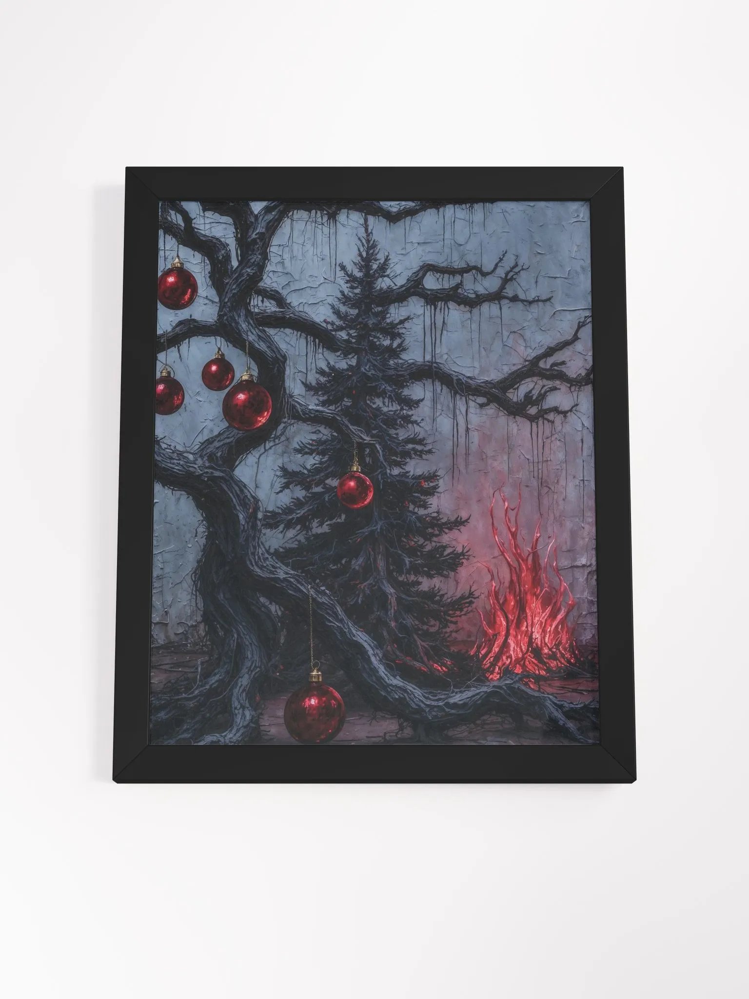 Black Christmas Tree Framed Print product image (19)