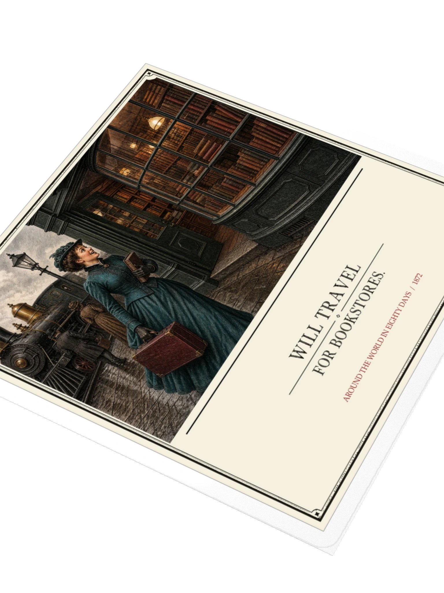 Will Travel For Bookstores -- Around the World in Eighty Days Sticker product image (3)