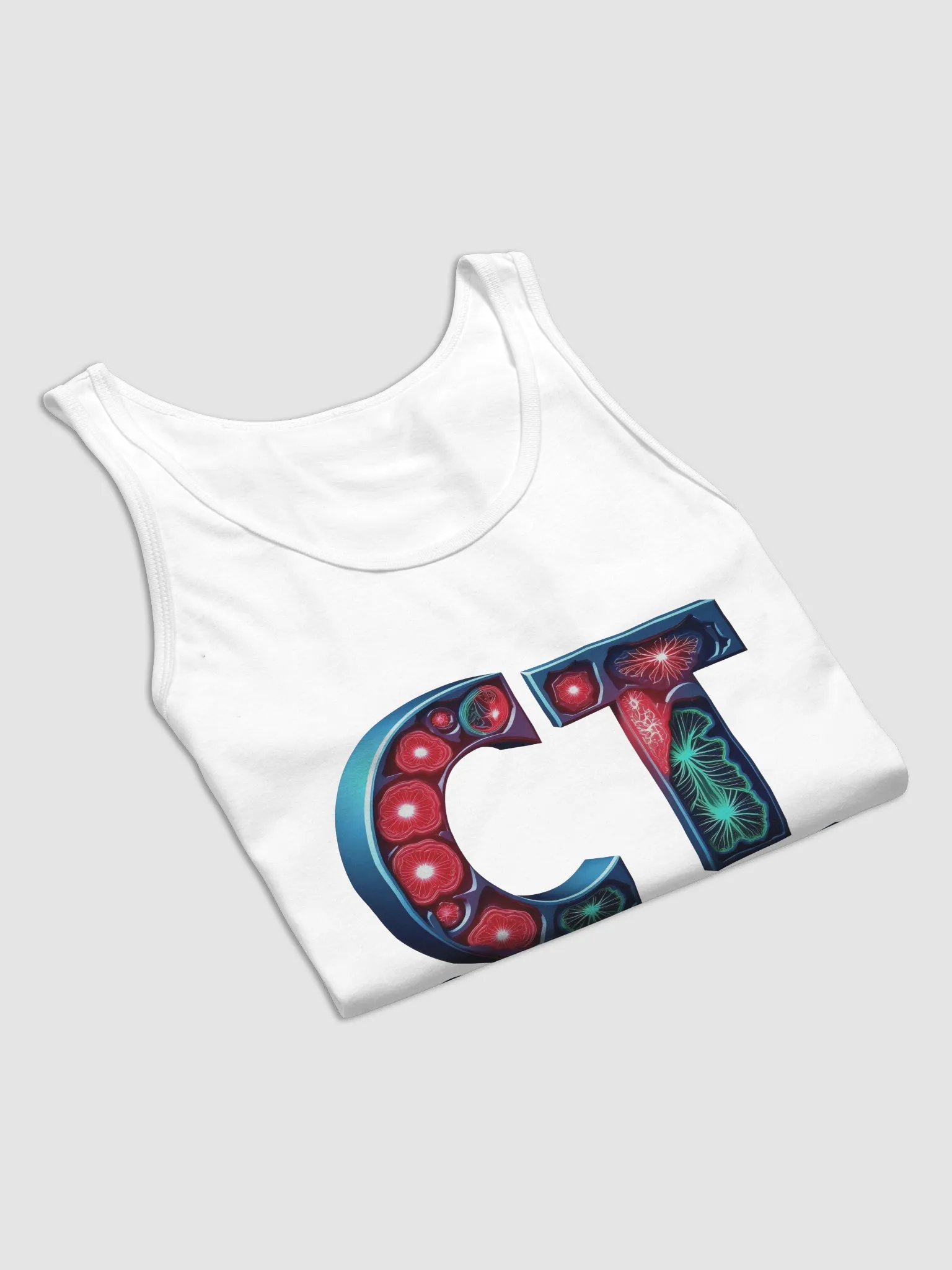Neon Floral CT Scanner Tank product image (57)