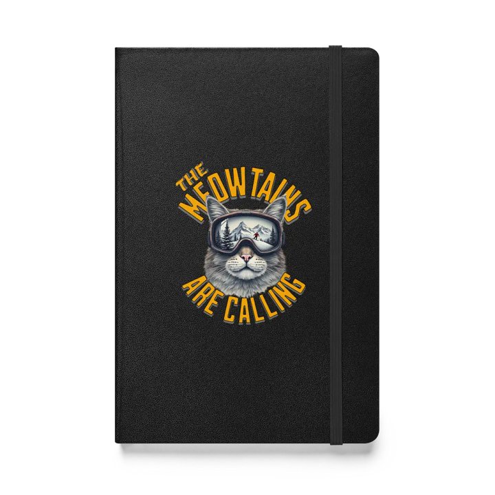 The Meowtains Are Calling Cat Skiing Hardcover Journal product image (1)