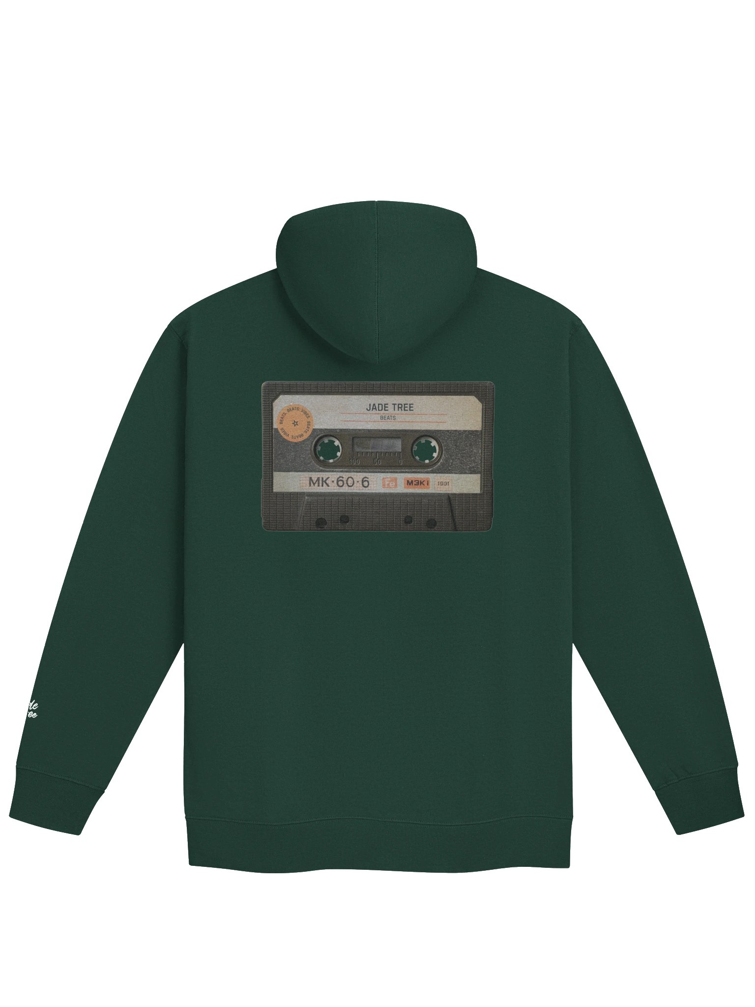 Hoodie Printed Beats. Beats. Vibes Beat Tape (on back) & Embroidered White Logo (on sleeve wrist) product image (1)