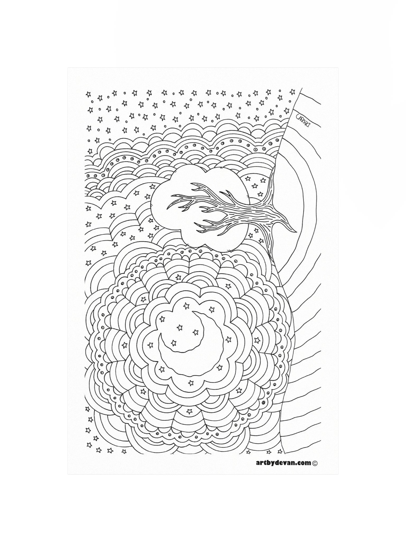 Color Your Own Art: Moonlight Moon product image (4)
