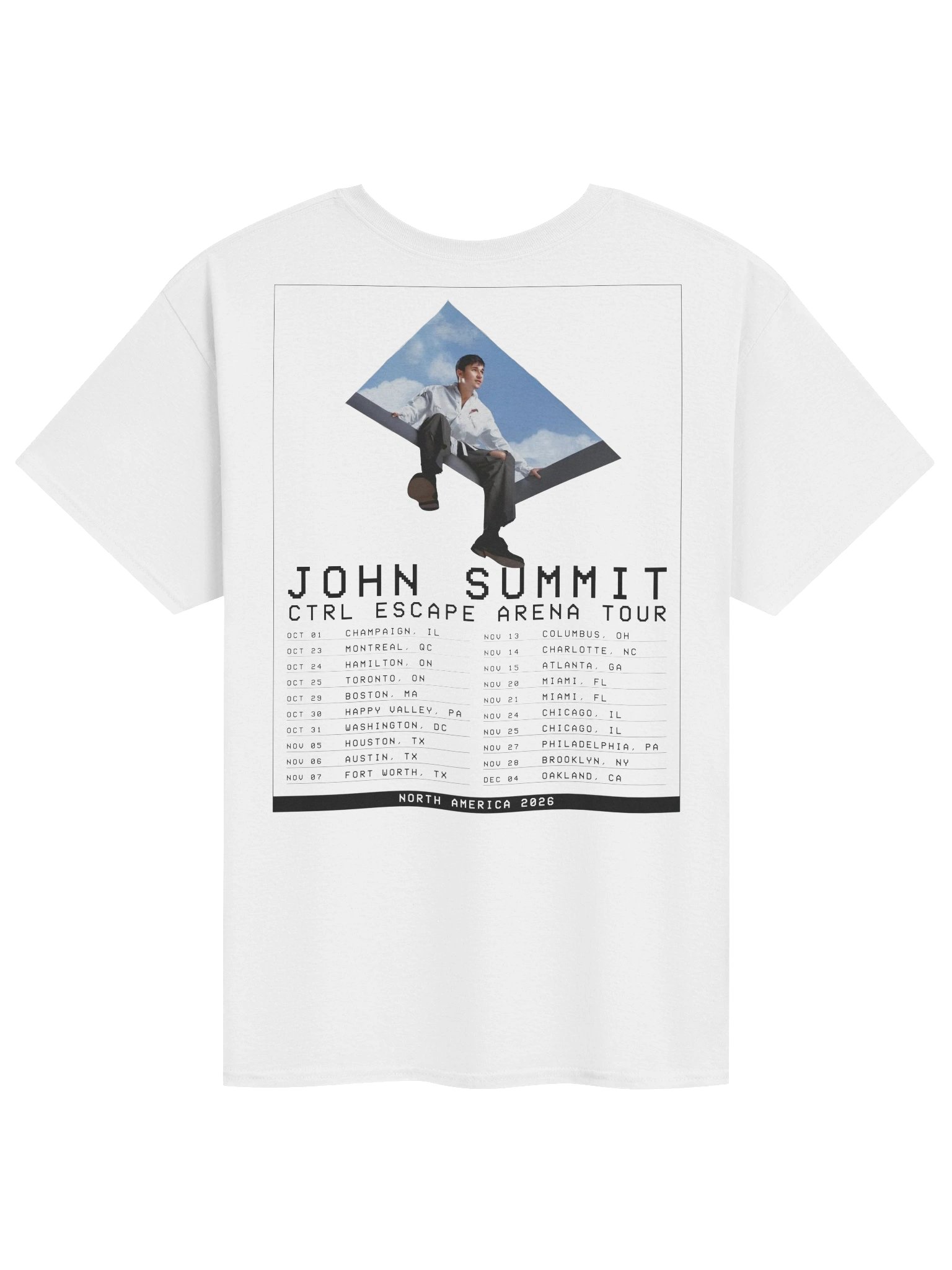 JOHN SUMMIT’S CTRL ESCAPE ARENA TOUR 2026 Merch Tshirt product image (2)