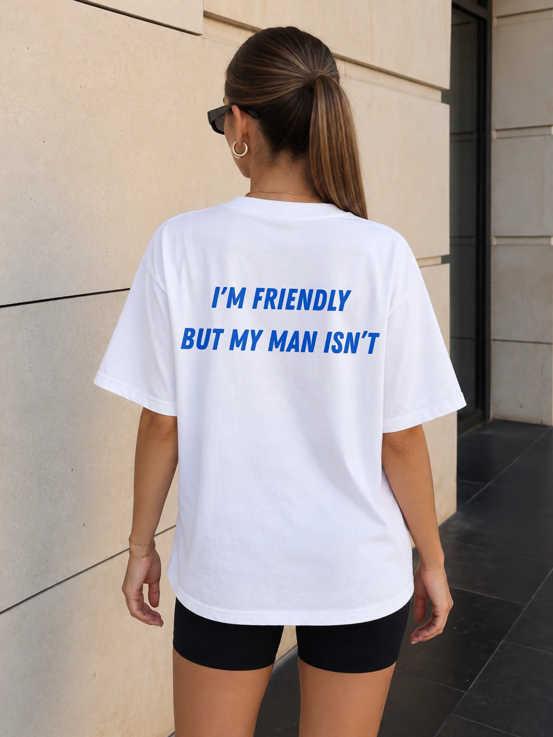 I'm Friendly But My Man Isn't T-shirt product image (1)