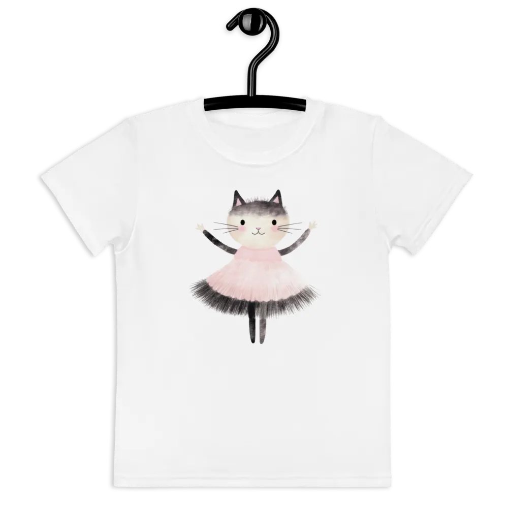 Girl's Purrfect Ballerina Printed T-Shirt product image (9)