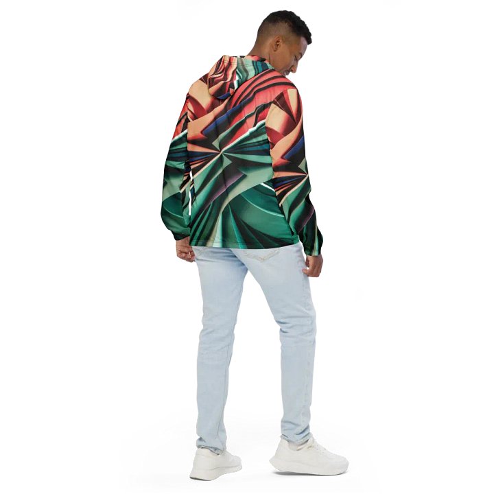 TDS Music Unisex Windbreaker Jacket with Abstract Geometric Design - Lightweight & Water-Resistant | XS–3XL product image (2)
