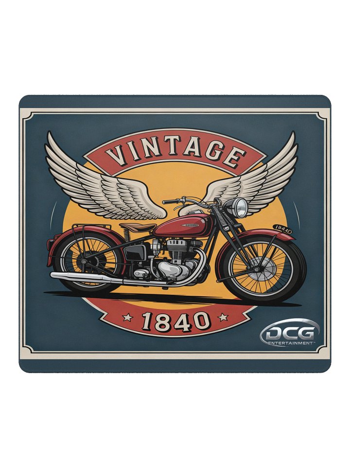 Vintage Motorcycle Wings Gaming Mouse Pad product image (2)