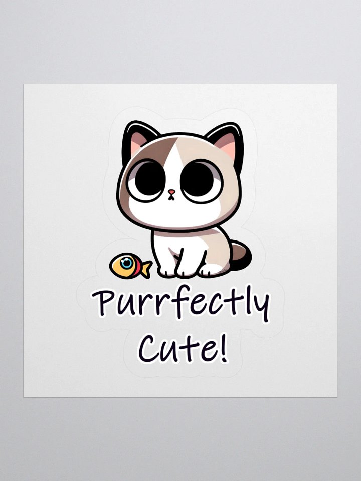 Purrfectly Cute Cat Sticker product image (2)